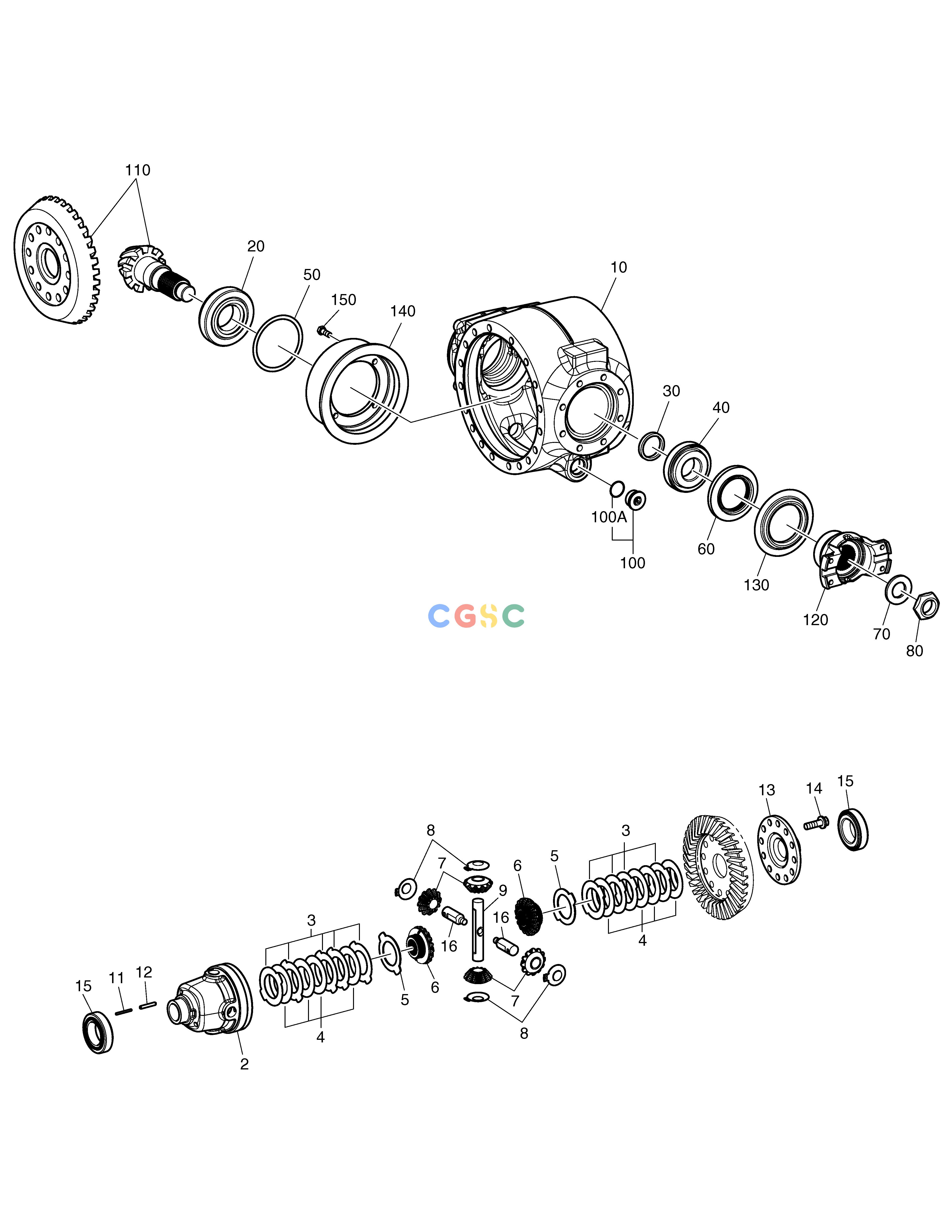 斗山零件查询DIFFERENTIAL CARRIER - REAR AXLE DL250A Doosan parts catalog online