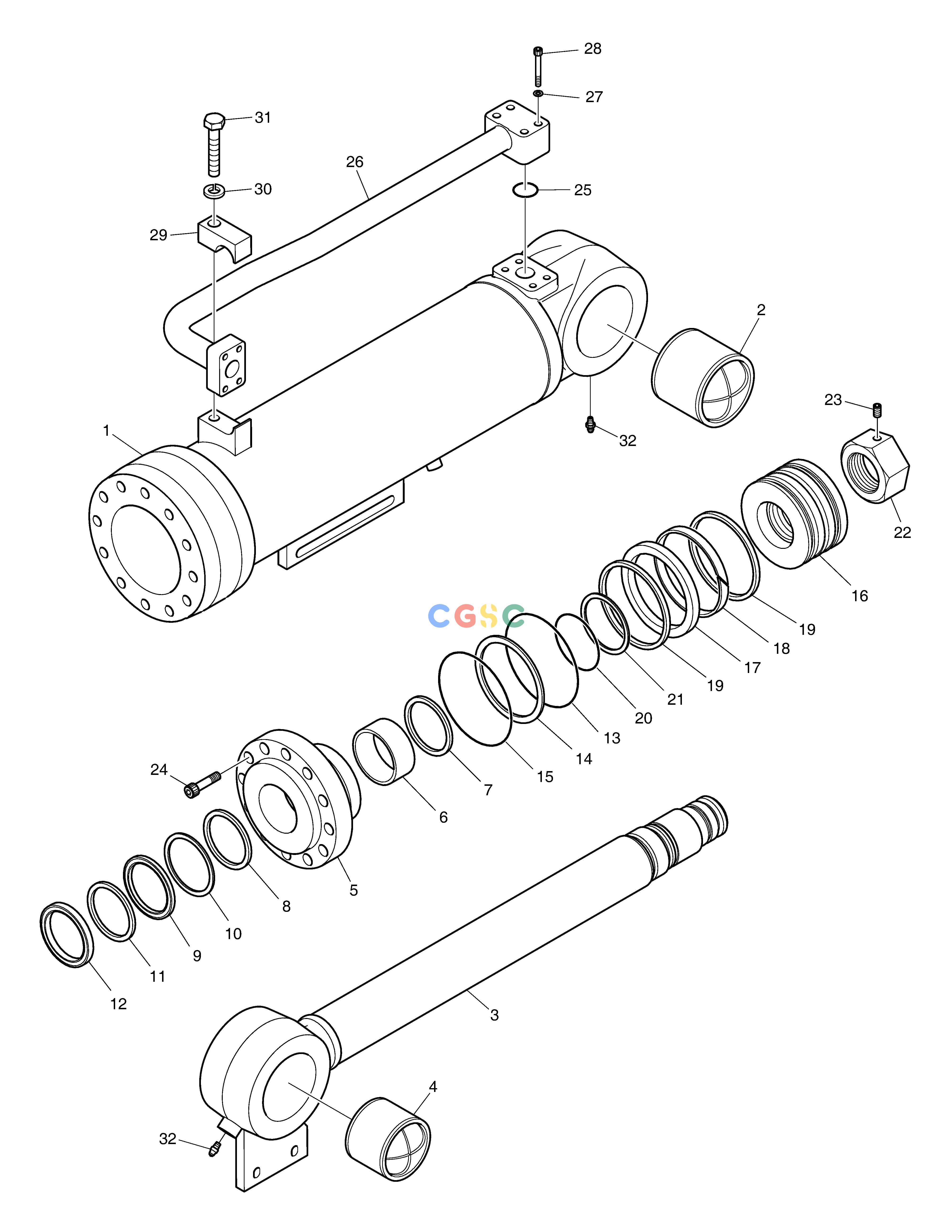 斗山零件查询BUCKET CYLINDER DL250A Doosan parts catalog online