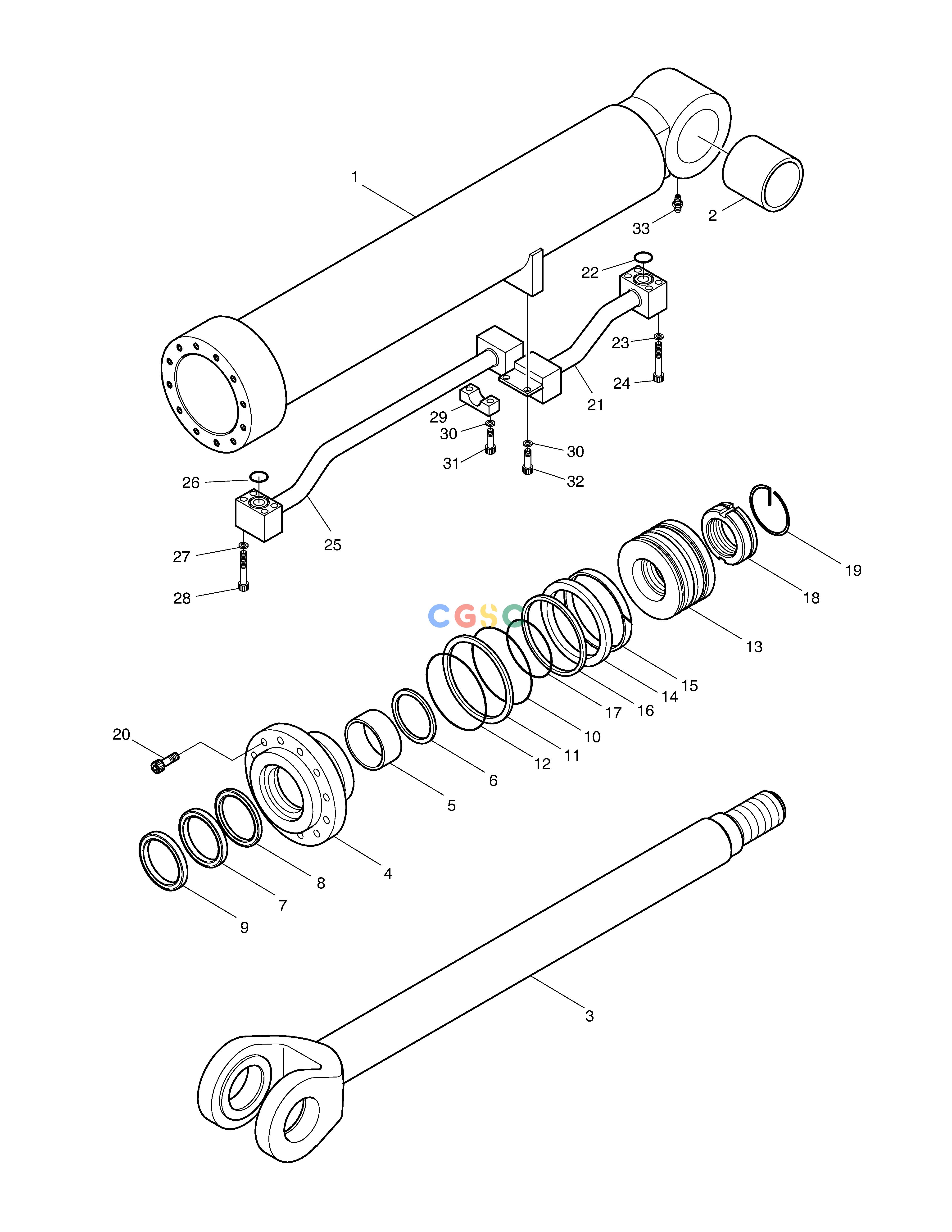 斗山零件查询LIFT CYLINDER DL250A Doosan parts catalog online