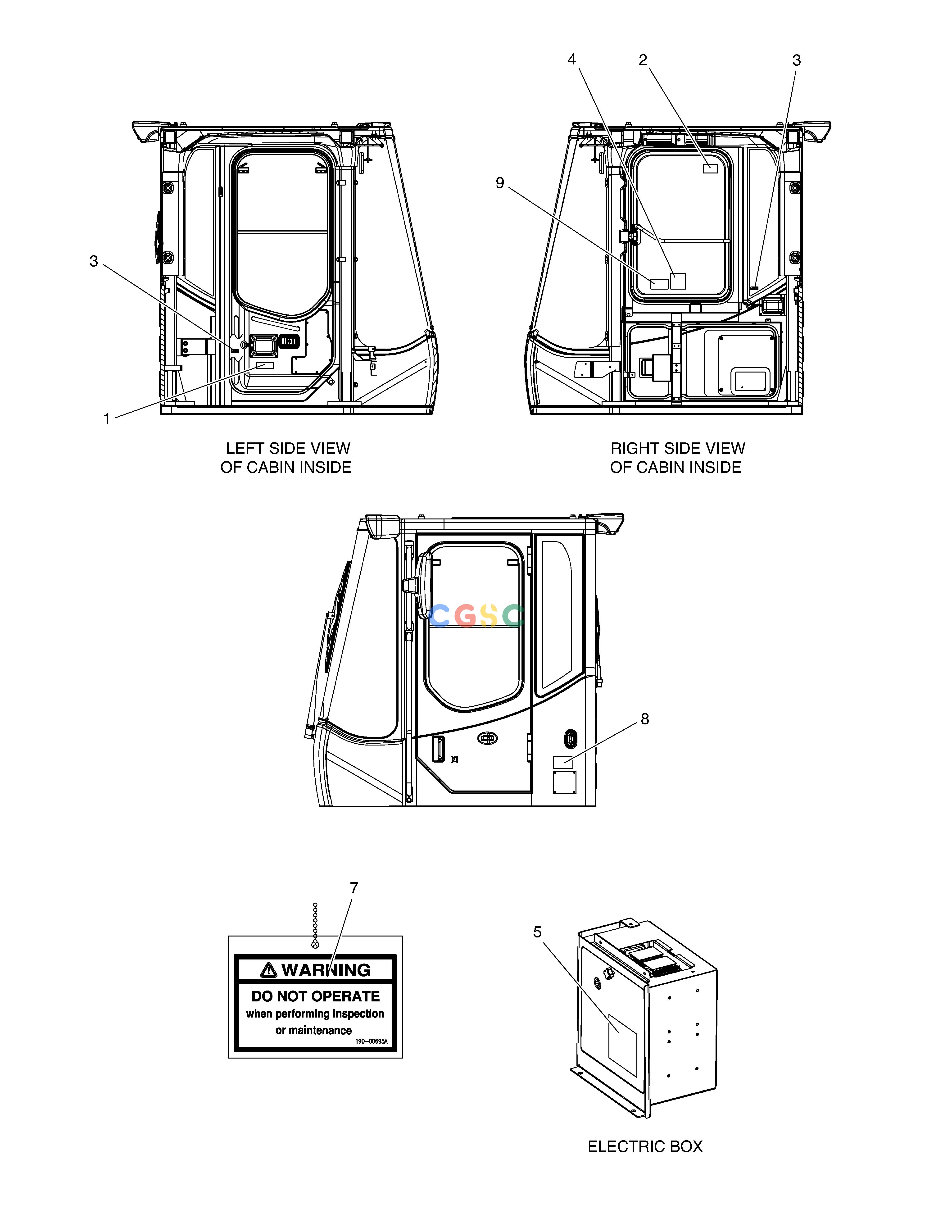 斗山零件查询DECAL - CABIN(EXPORT) DL250A Doosan parts catalog online