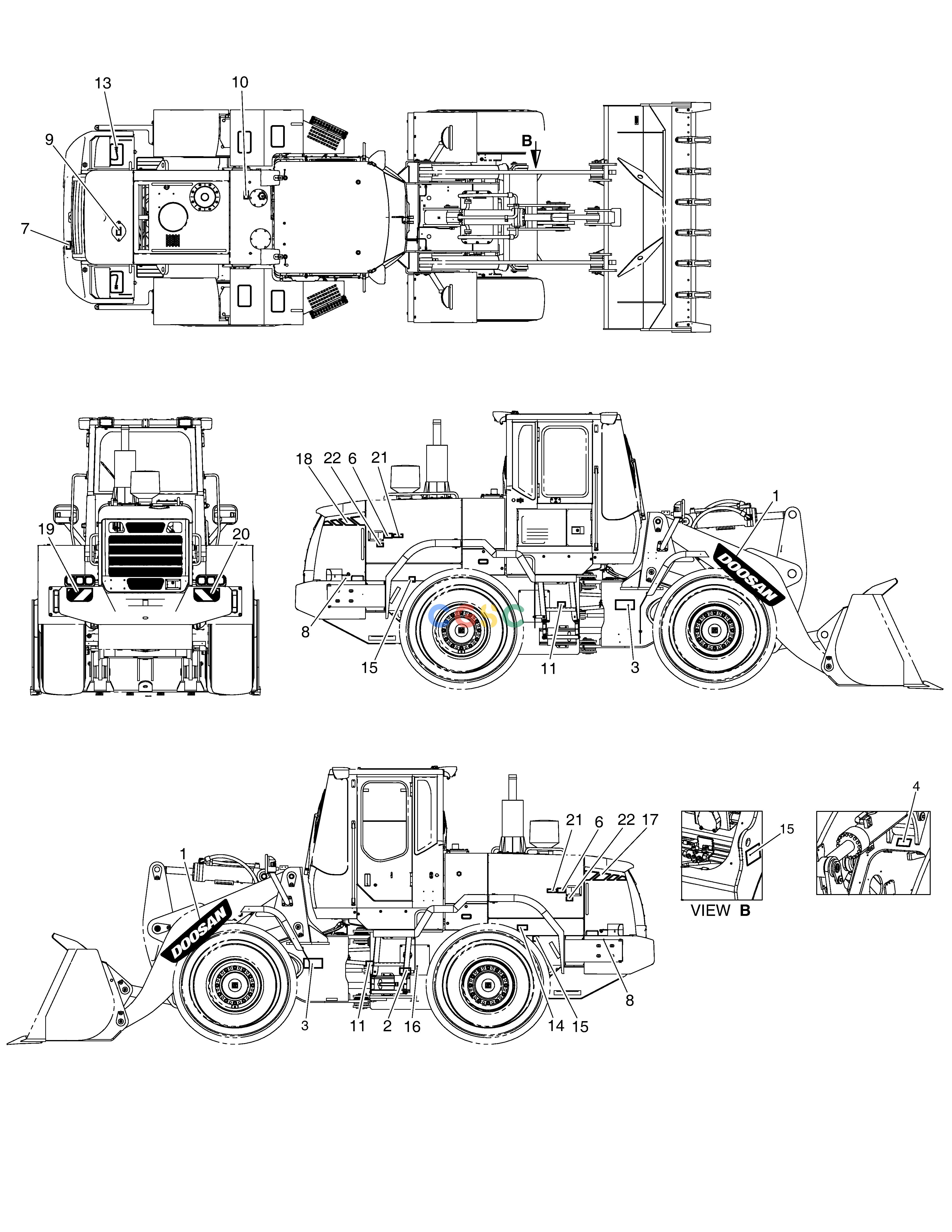 斗山零件查询DECAL - EXPORT DL250A Doosan parts catalog online