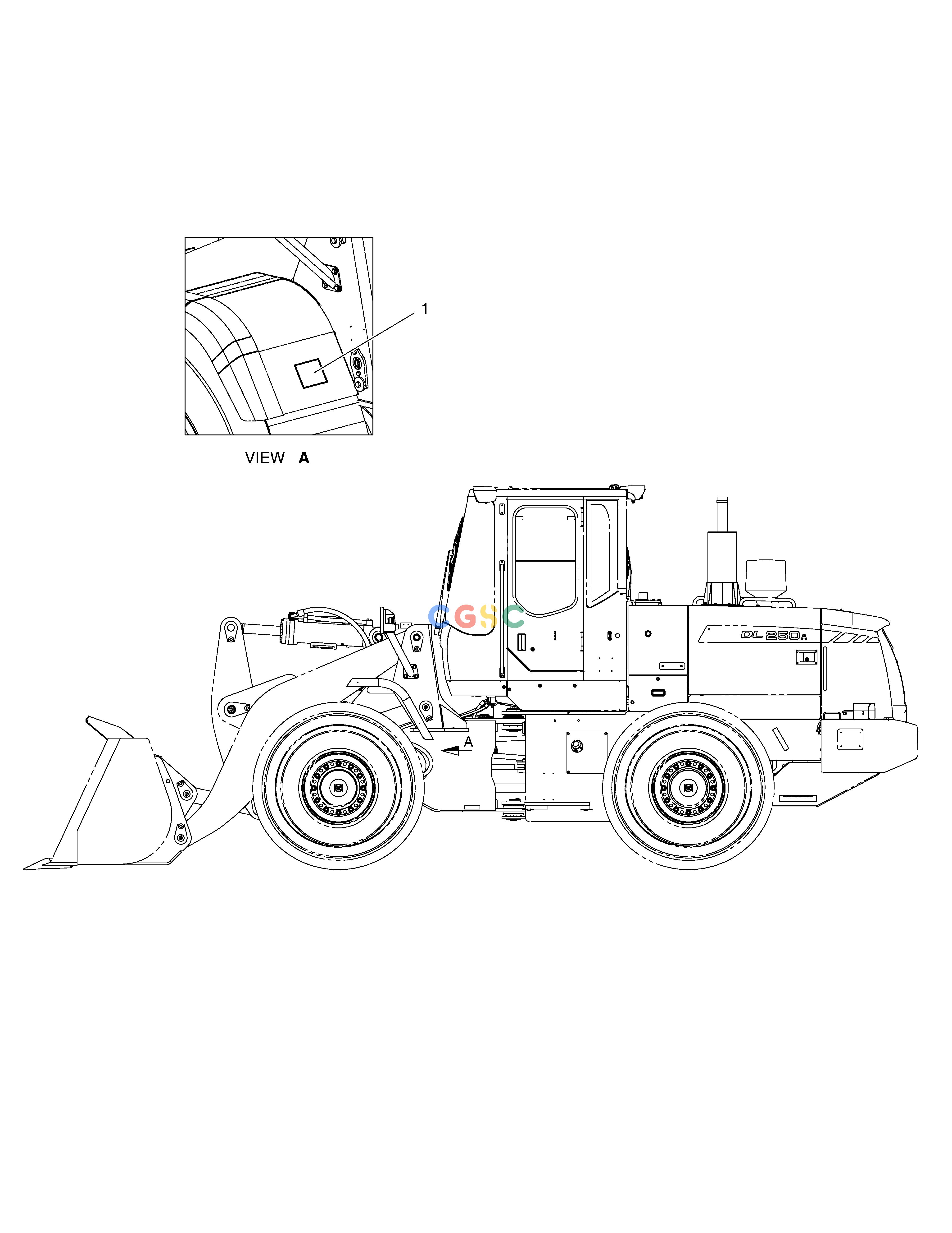斗山零件查询DECAL - LUBRICANT DL250A Doosan parts catalog online