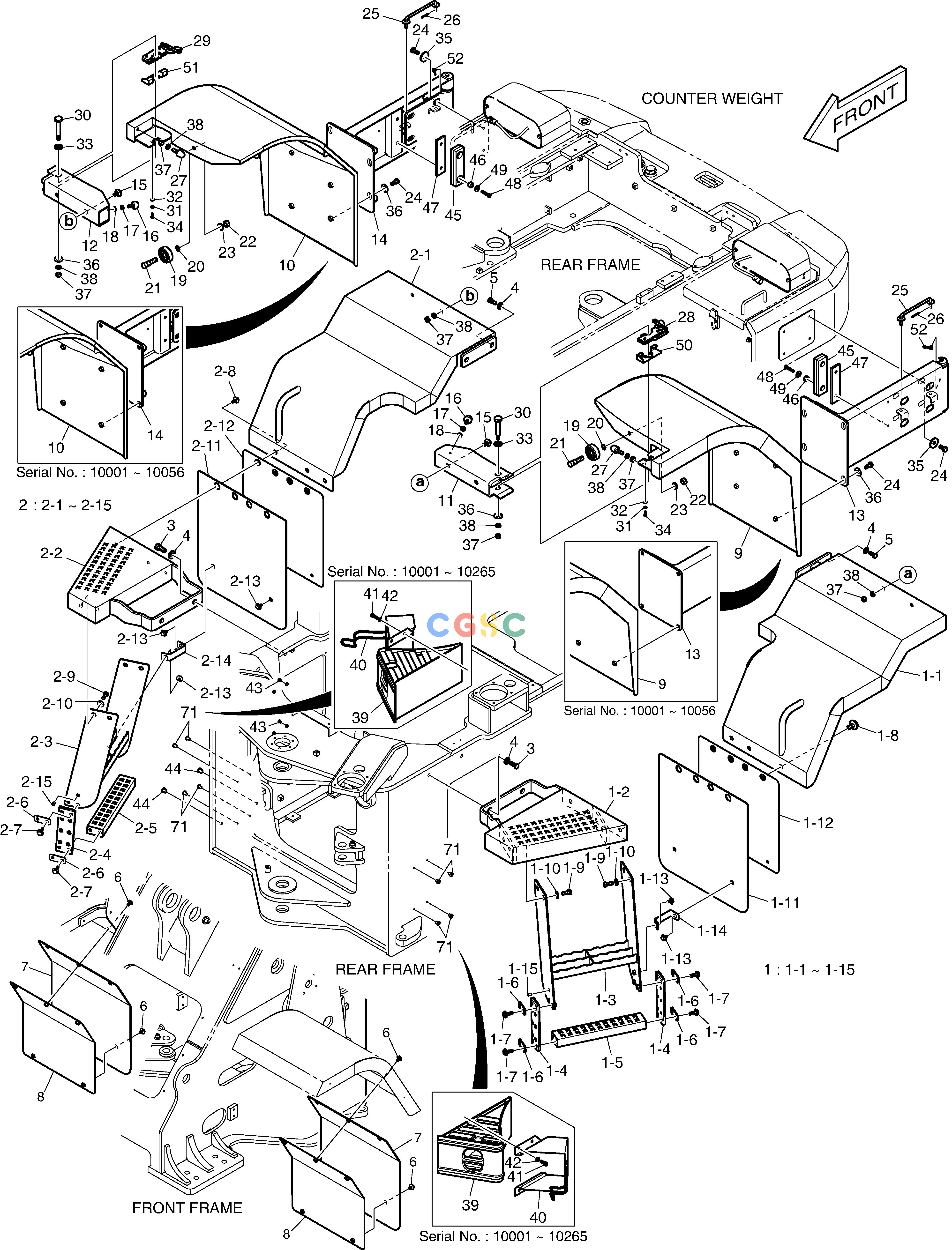 斗山零件查询FENDER & LADDER - FULL DL250A Doosan parts catalog online