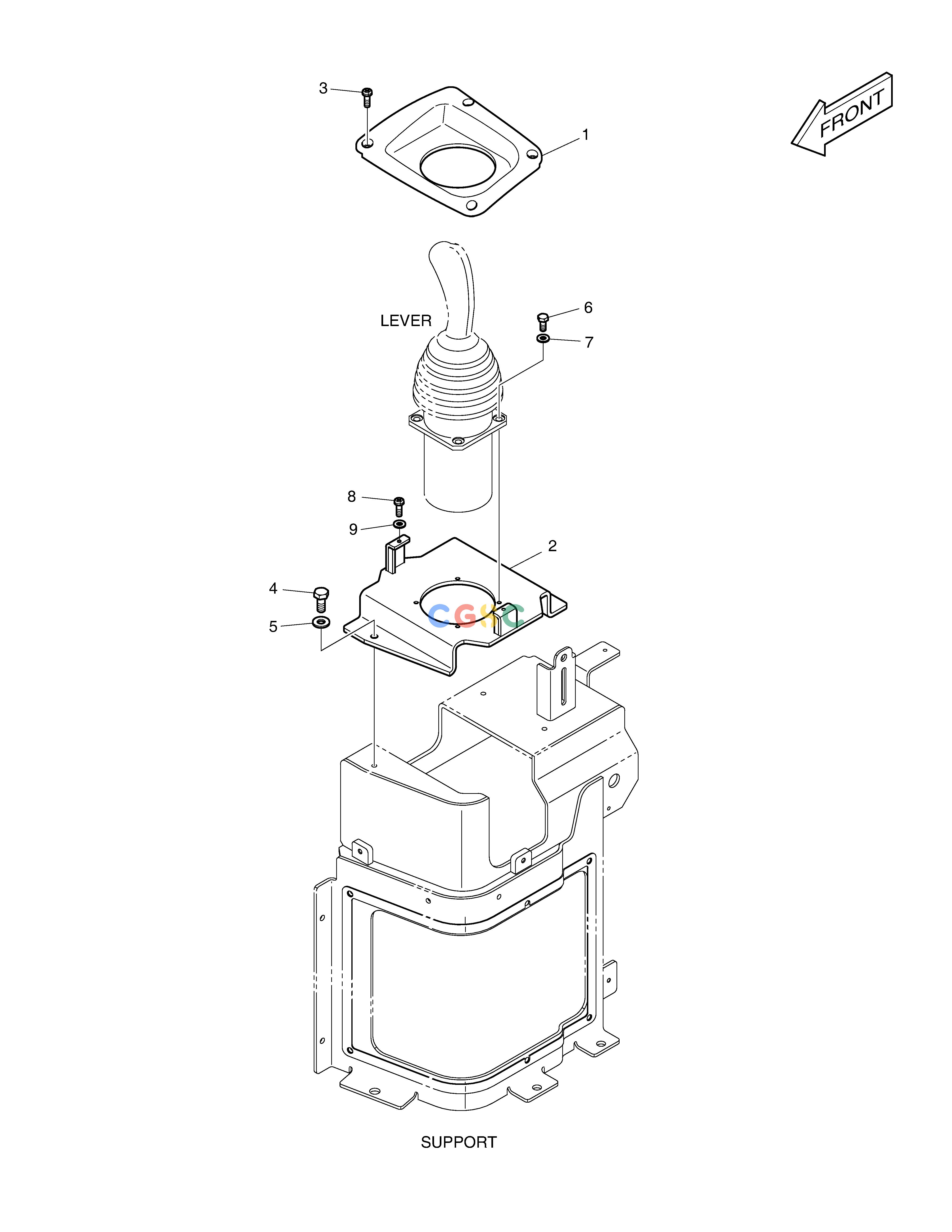 斗山零件查询JOYSTICK MOUNTING DL250A Doosan parts catalog online