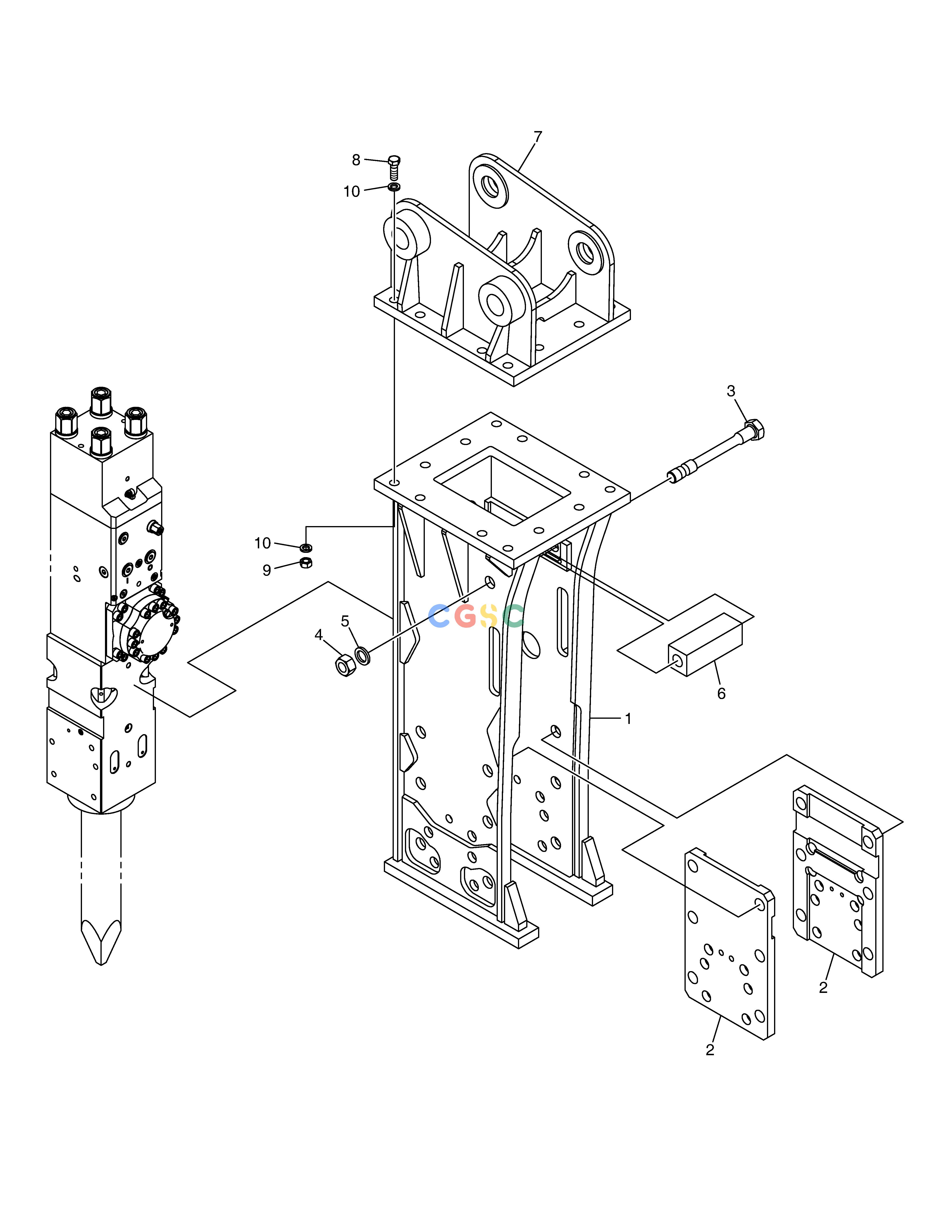 斗山零件查询TOP MOUNTING - BLACK DXB160(CHINA) Doosan parts catalog online