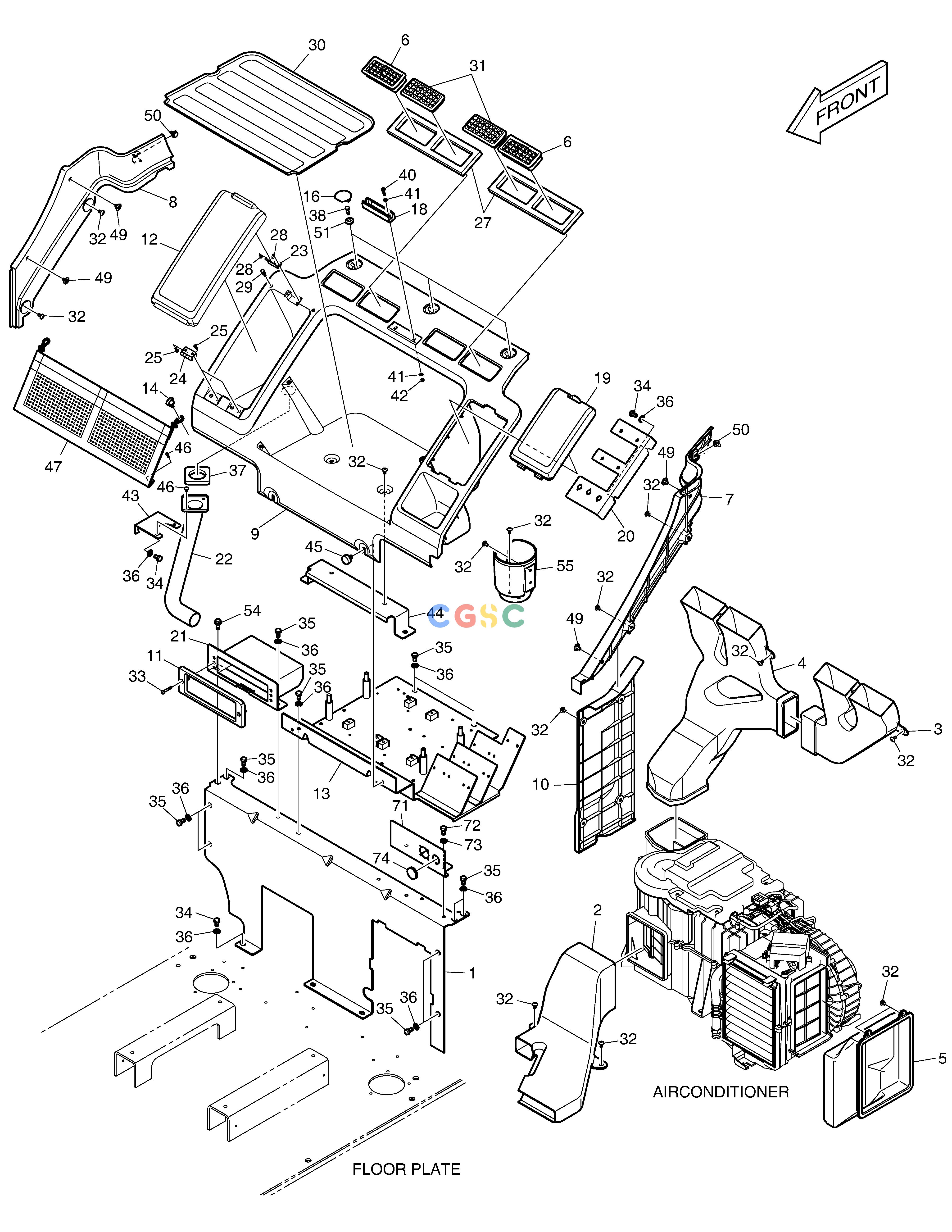 斗山零件查询HEATER COVER DX160LC-3 Doosan parts catalog online