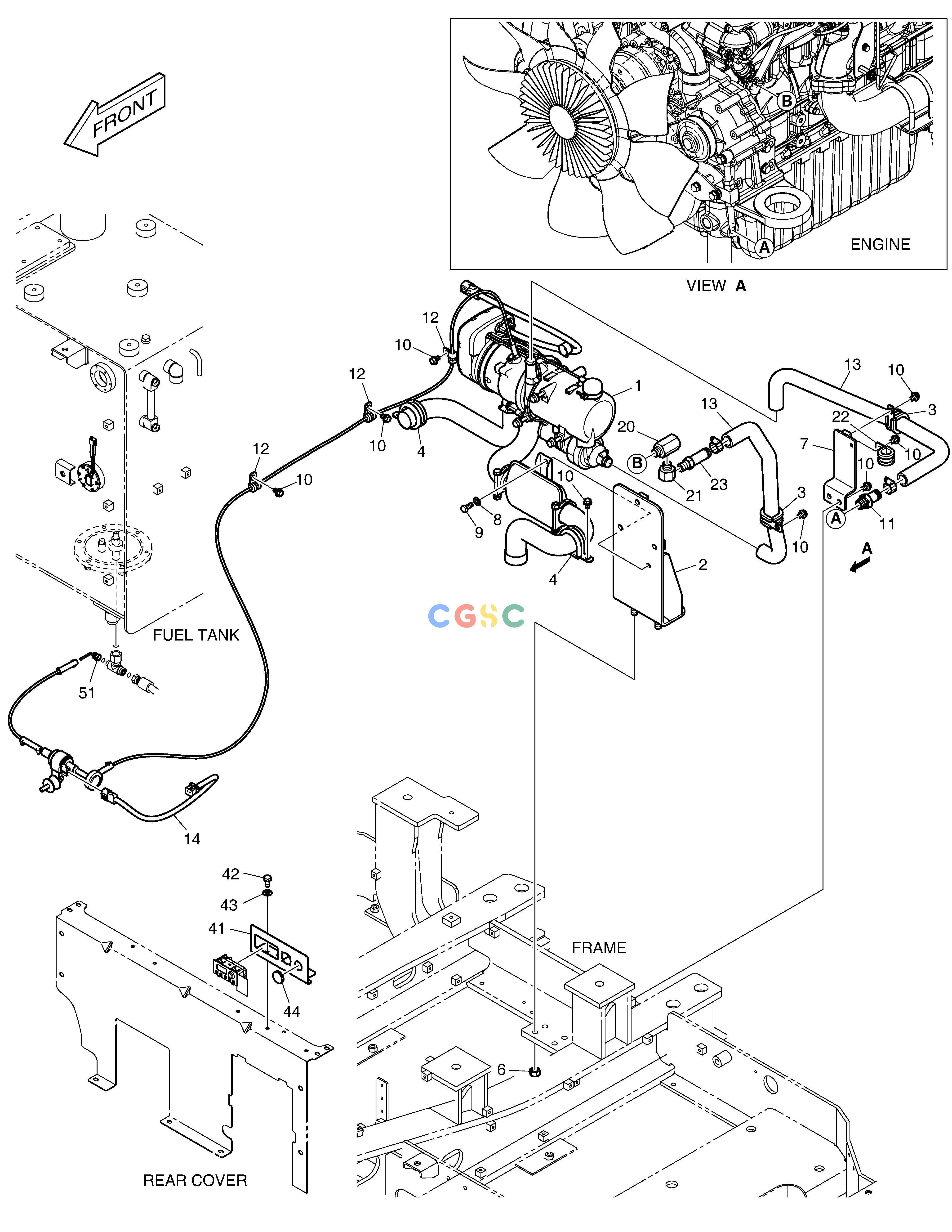 斗山零件查询DIESEL HEATER MOUNTING DX160LC-3 Doosan parts catalog online