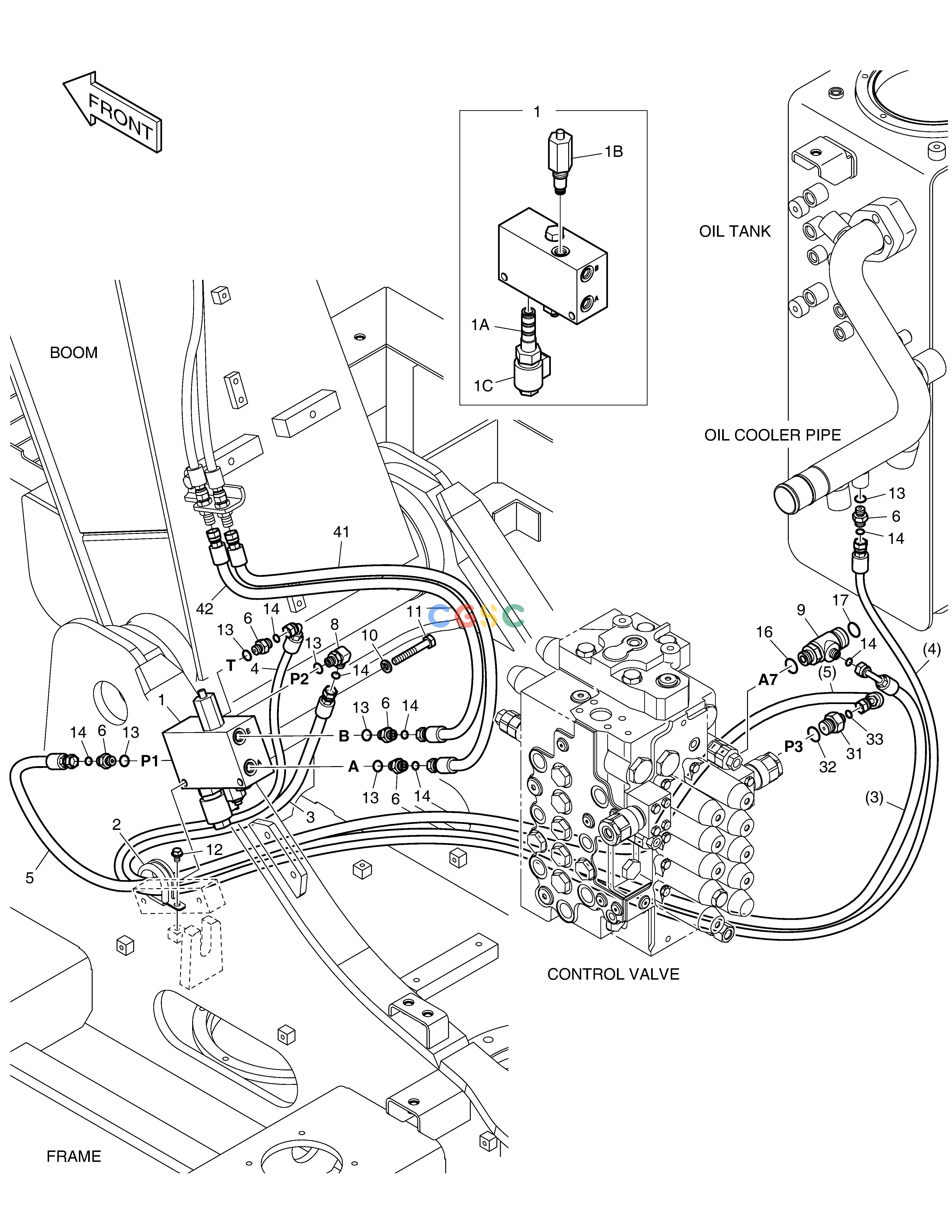 斗山零件查询MAIN PIPING - QUICK FIT DX160LC-3 Doosan parts catalog online