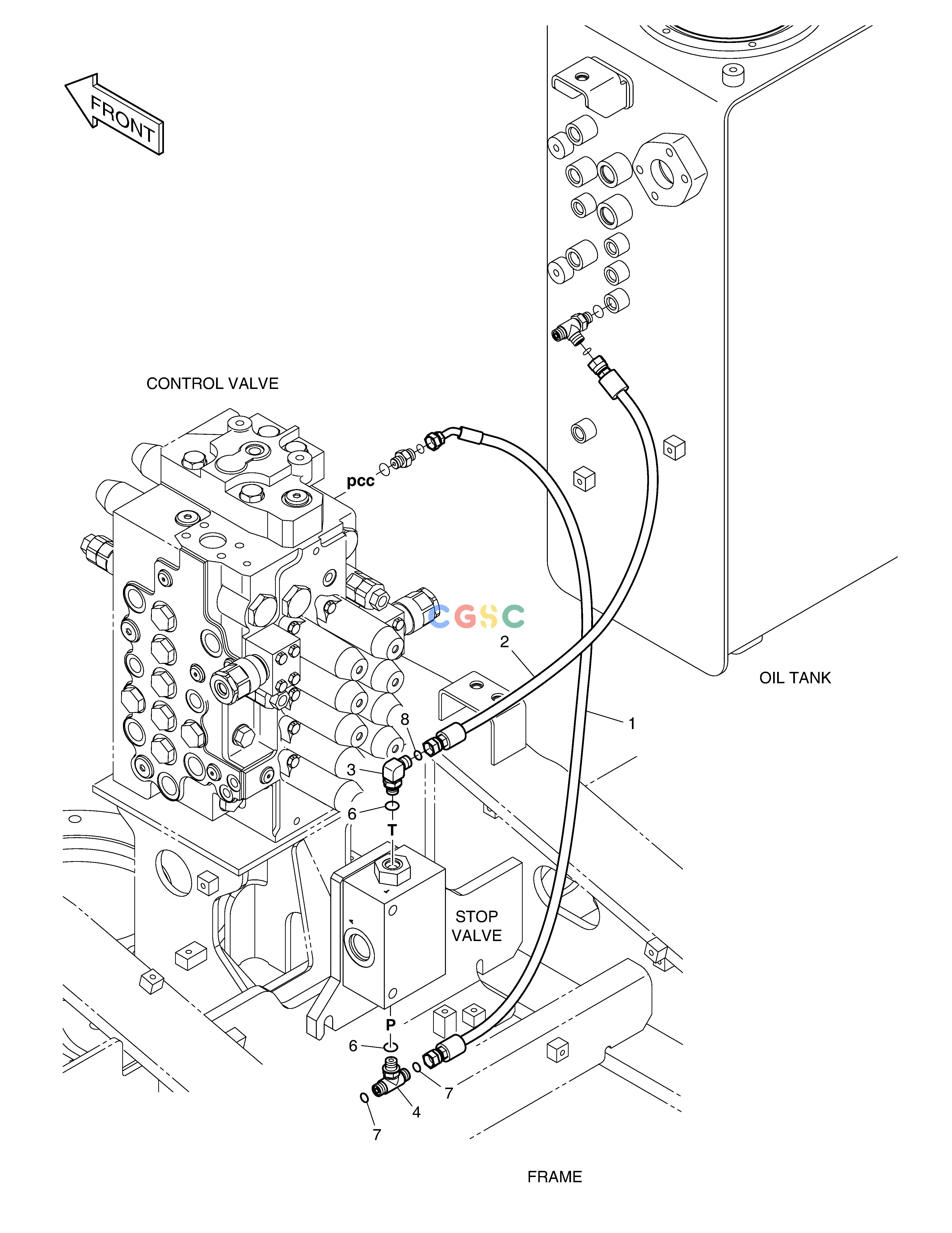 斗山零件查询PILOT PIPING - TWO PUMP DX160LC-3 Doosan parts catalog online