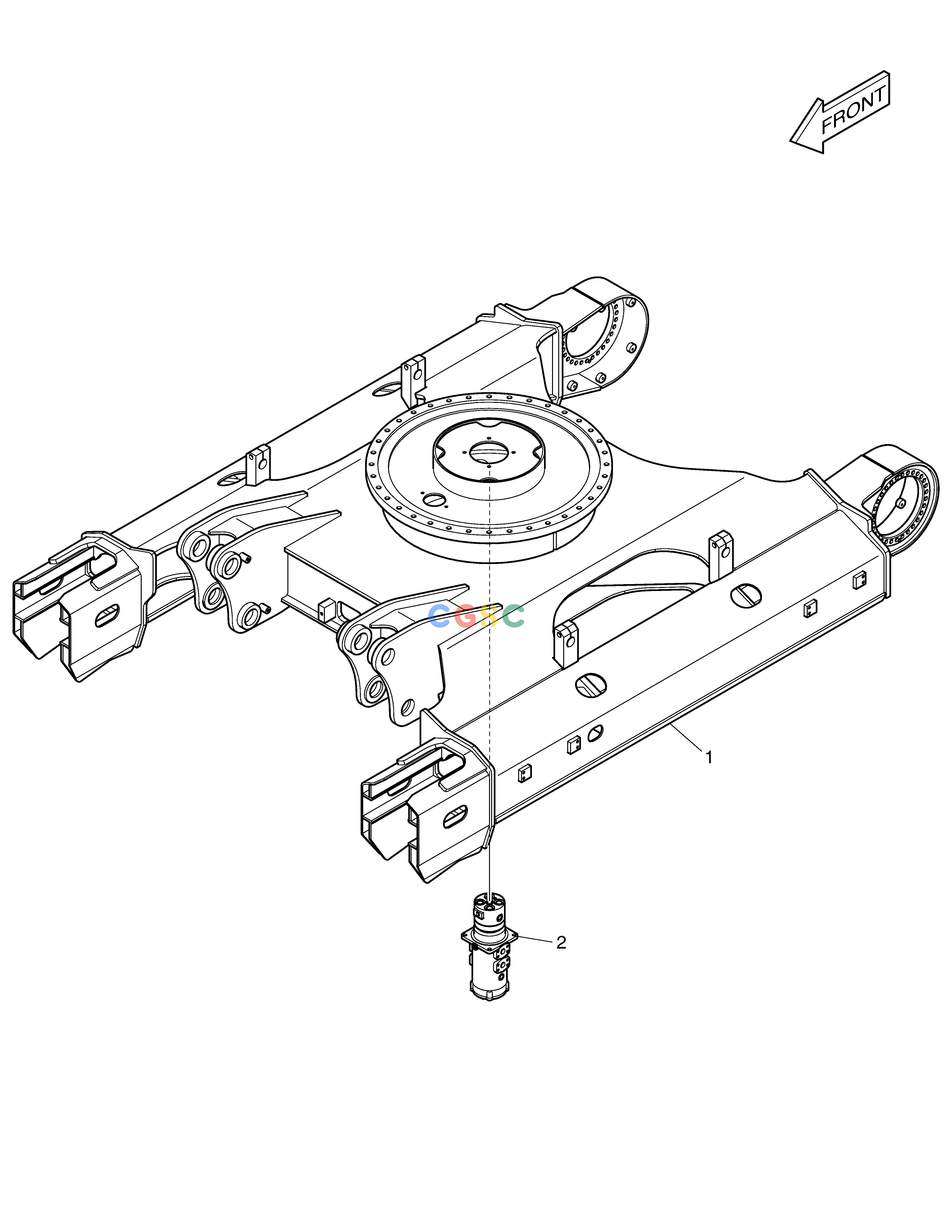 斗山零件查询TRACK FRAME - DOZER DX160LC-3 Doosan parts catalog online