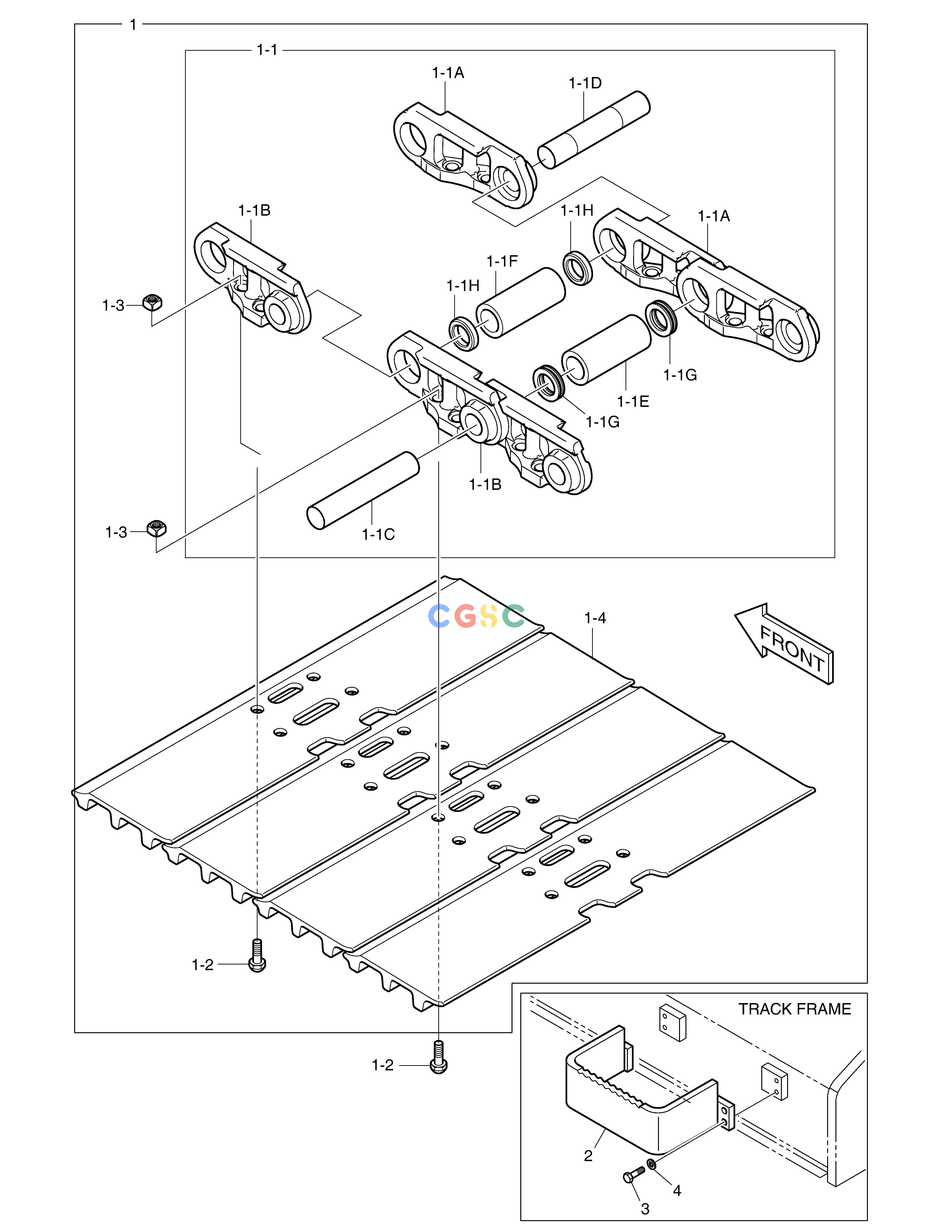 斗山零件查询TRACK SHOE ASS'Y - 800G DX160LC-3 Doosan parts catalog online
