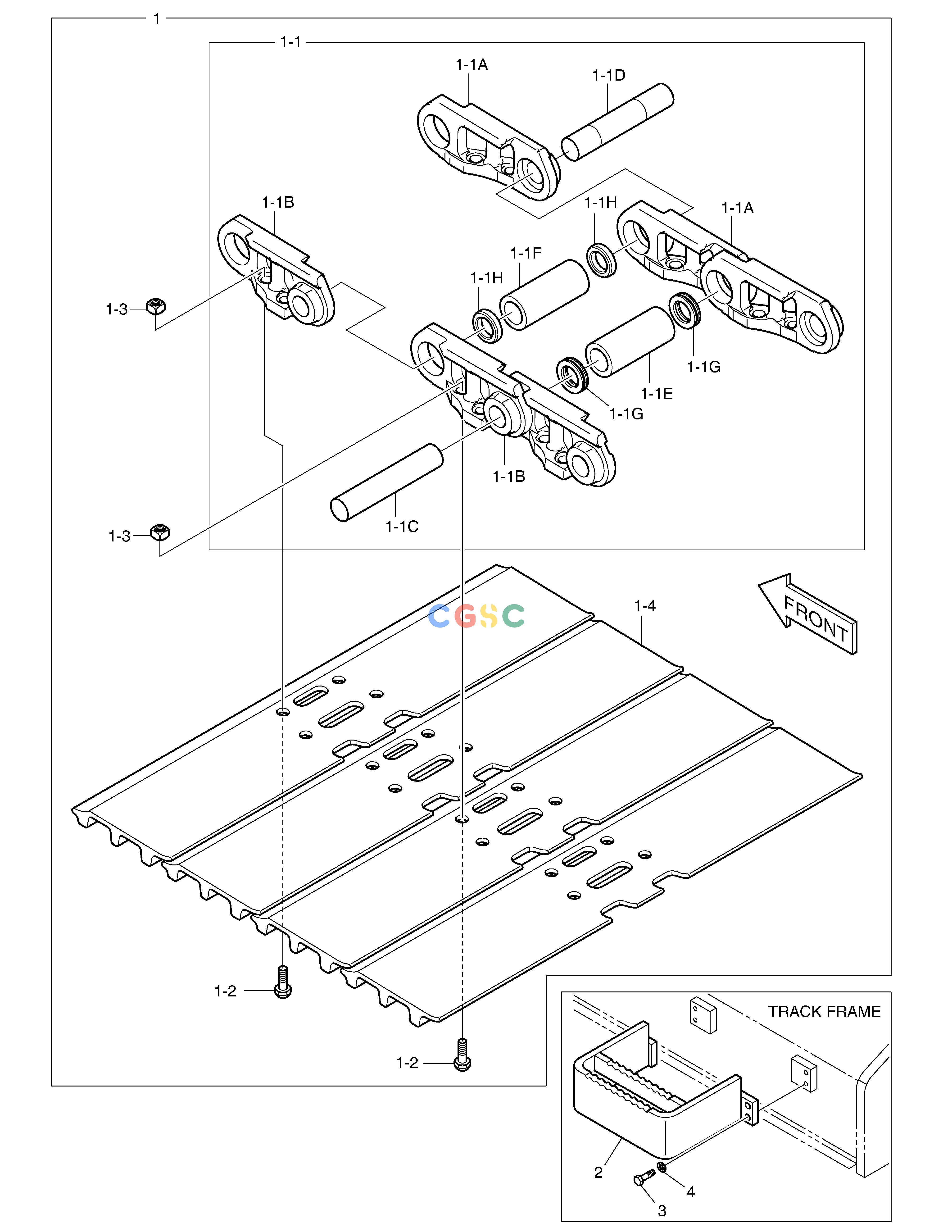 斗山零件查询TRACK SHOE ASS'Y - 900G DX160LC-3 Doosan parts catalog online