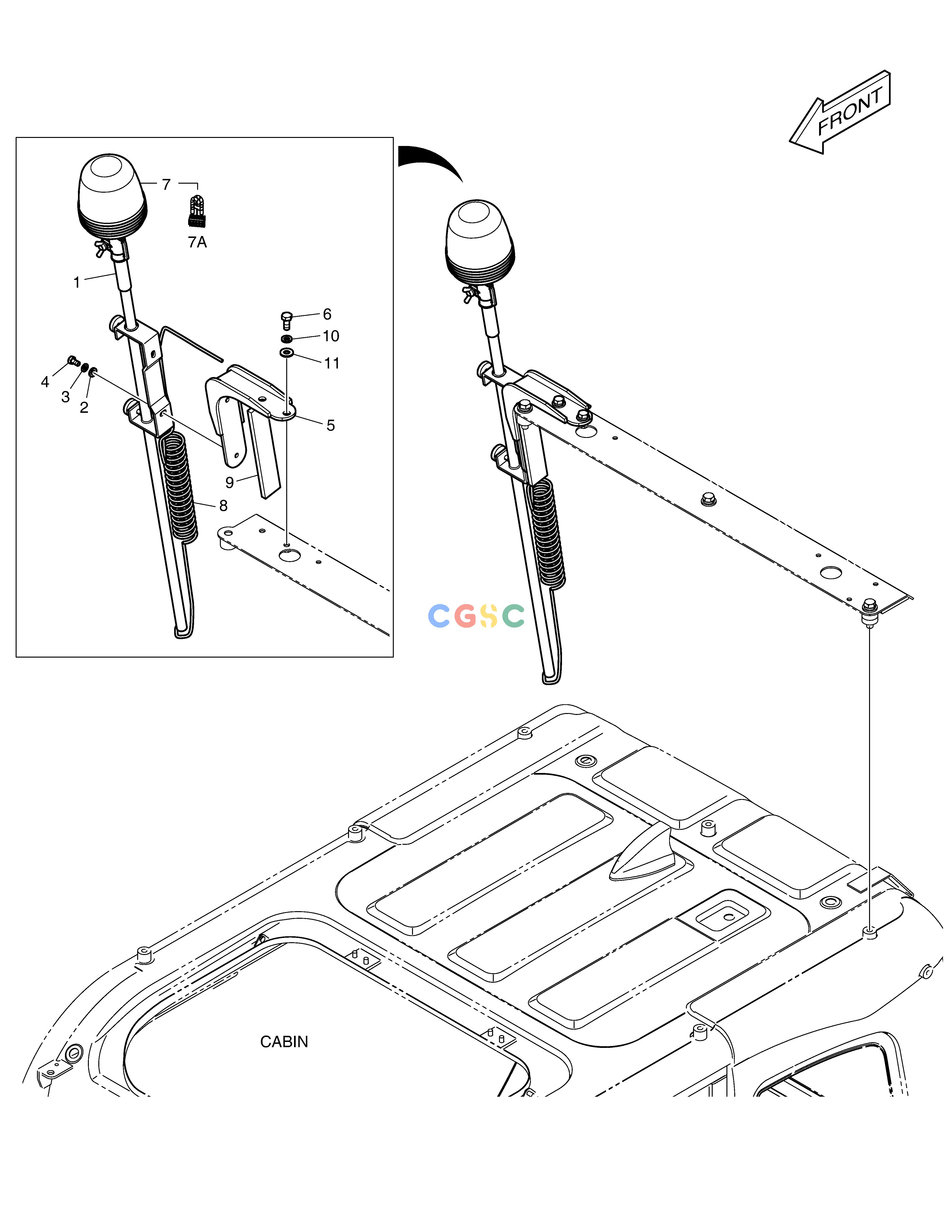 斗山零件查询TELESCOPIC BEACON(WITH LAMP) DX160LC-3 Doosan parts catalog online