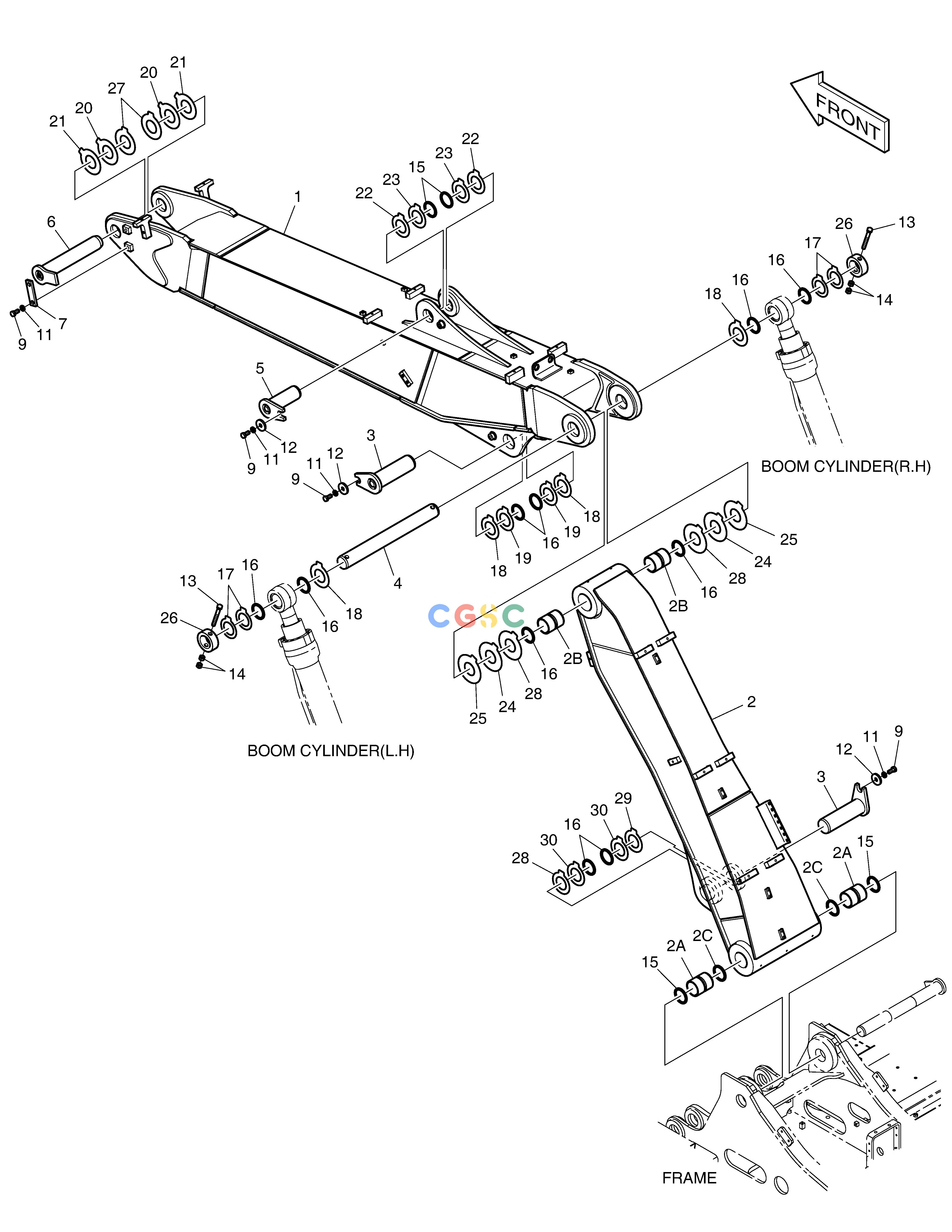 斗山零件查询ARTI.BOOM DX160LC-3 Doosan parts catalog online
