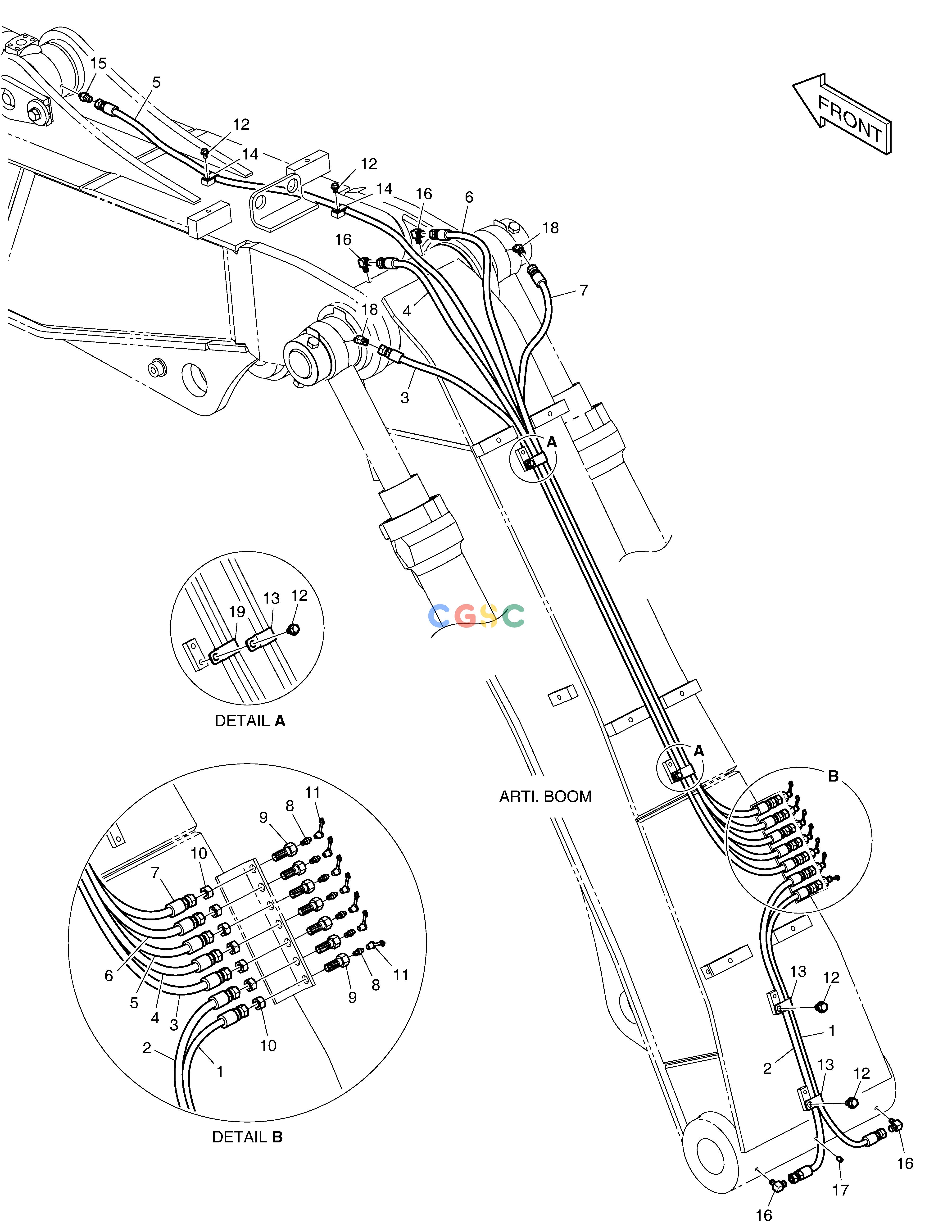 斗山零件查询LUBRICATION PIPING - ARTI BOOM DX160LC-3 Doosan parts catalog online