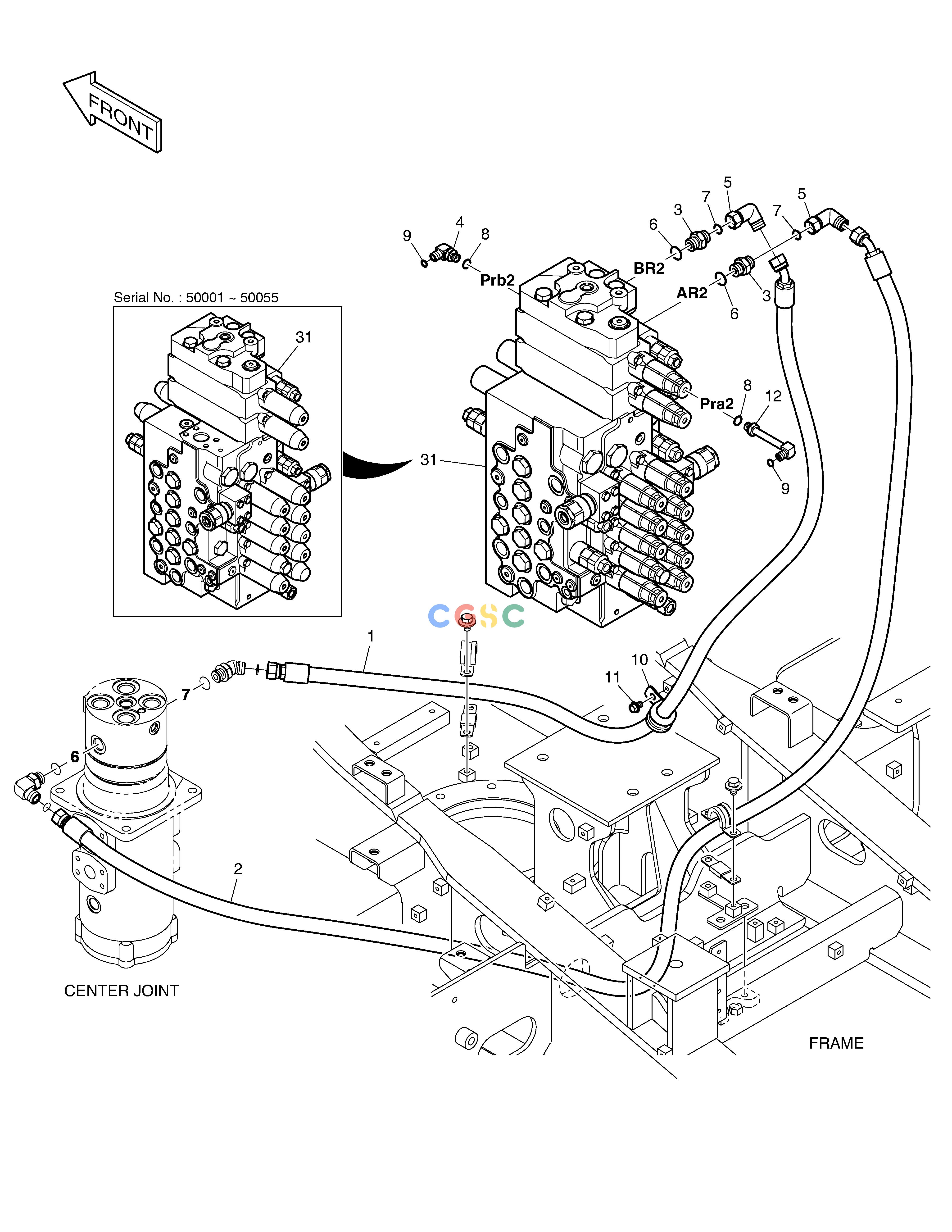 斗山零件查询MAIN PIPING - DOZER(ARTI) DX160LC-3 Doosan parts catalog online