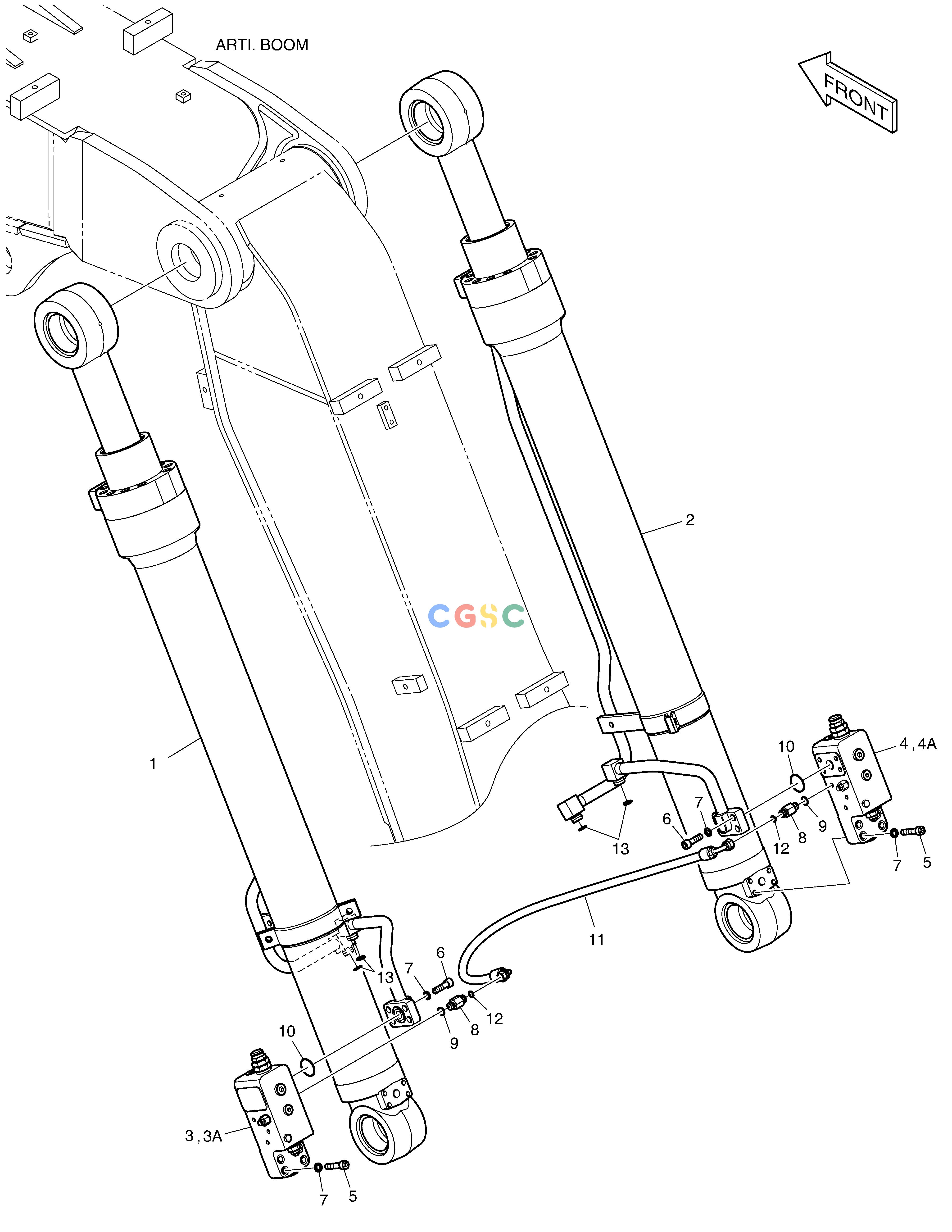 斗山零件查询ARTI BOOM PIPING - BOOM LOCK DX160LC-3 Doosan parts catalog online