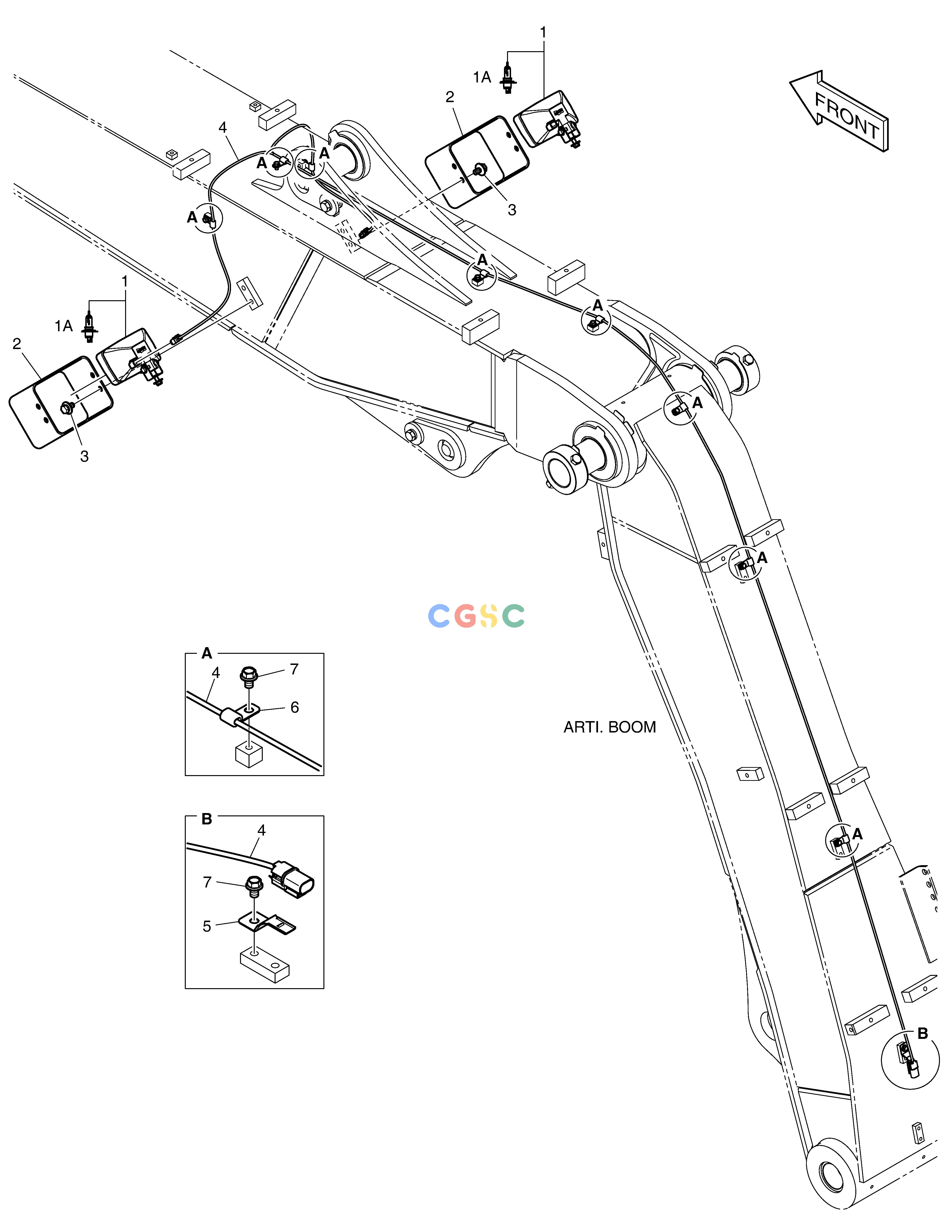 斗山零件查询WORKING LAMP - ARTI. BOOM DX160LC-3 Doosan parts catalog online