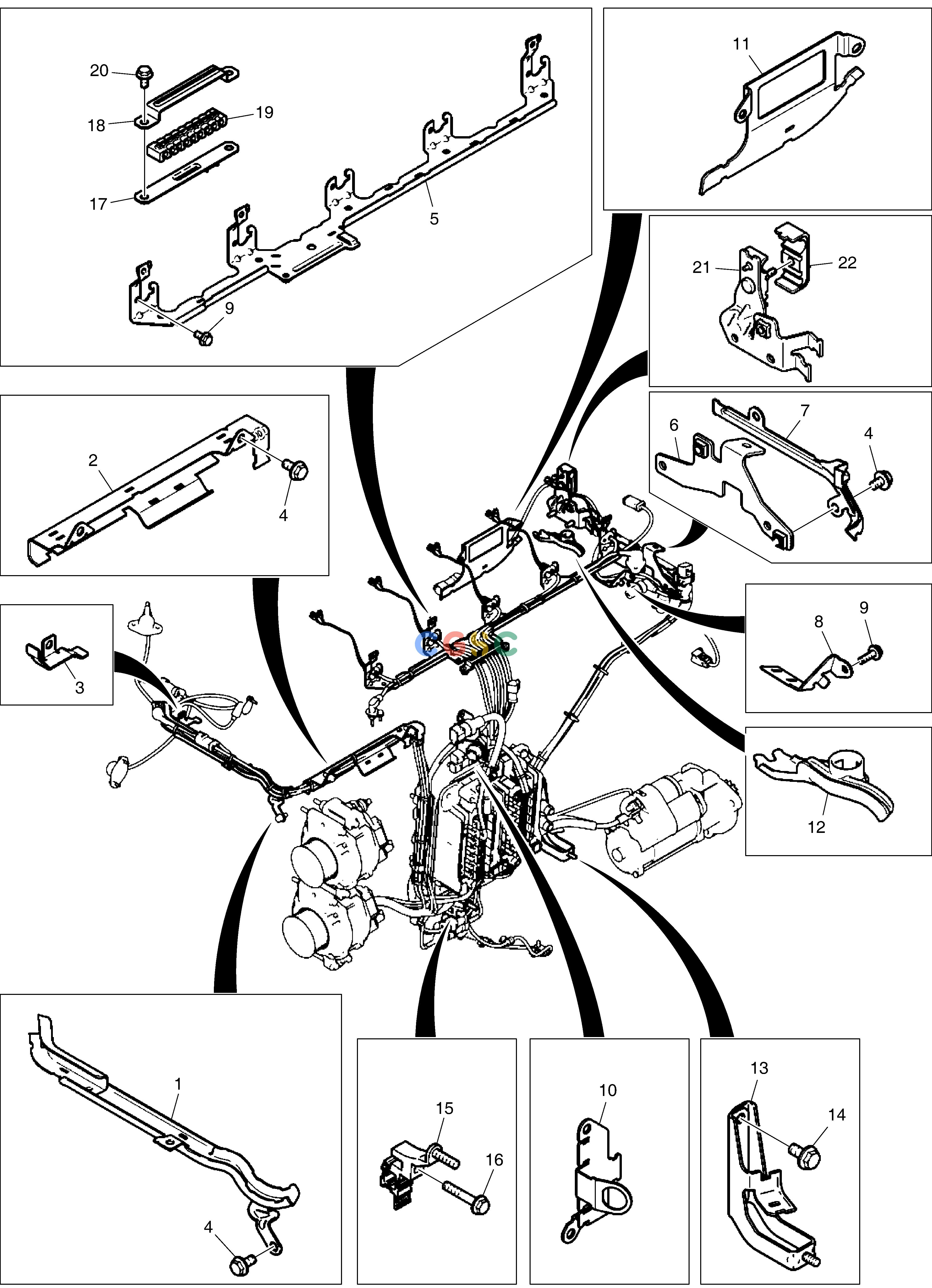 斗山零件查询CABLE ROUTING DX300LC-5(S/N:1001~1057) Doosan parts catalog online