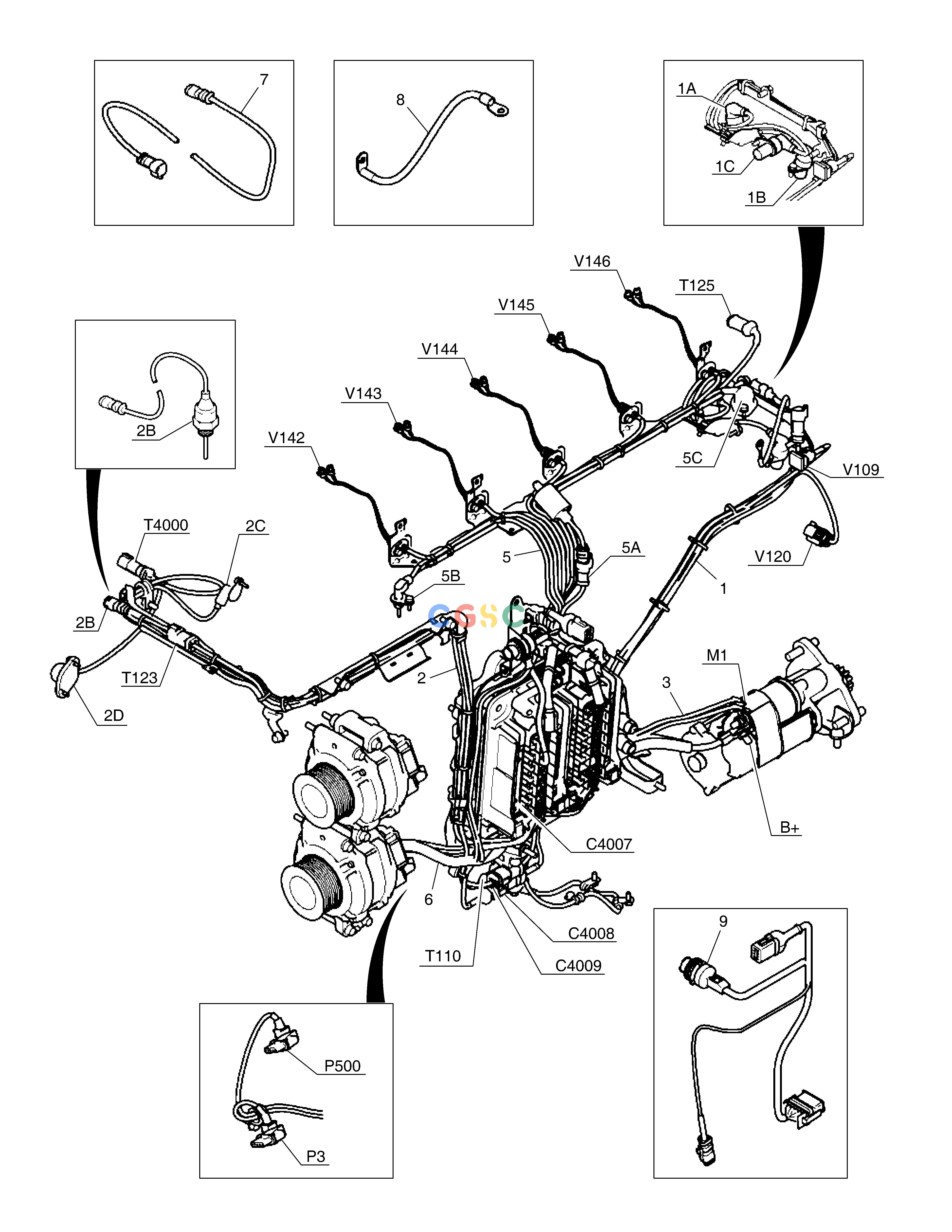 斗山零件查询HARNESS LORRIES DX300LC-5(S/N:1001~1057) Doosan parts catalog online