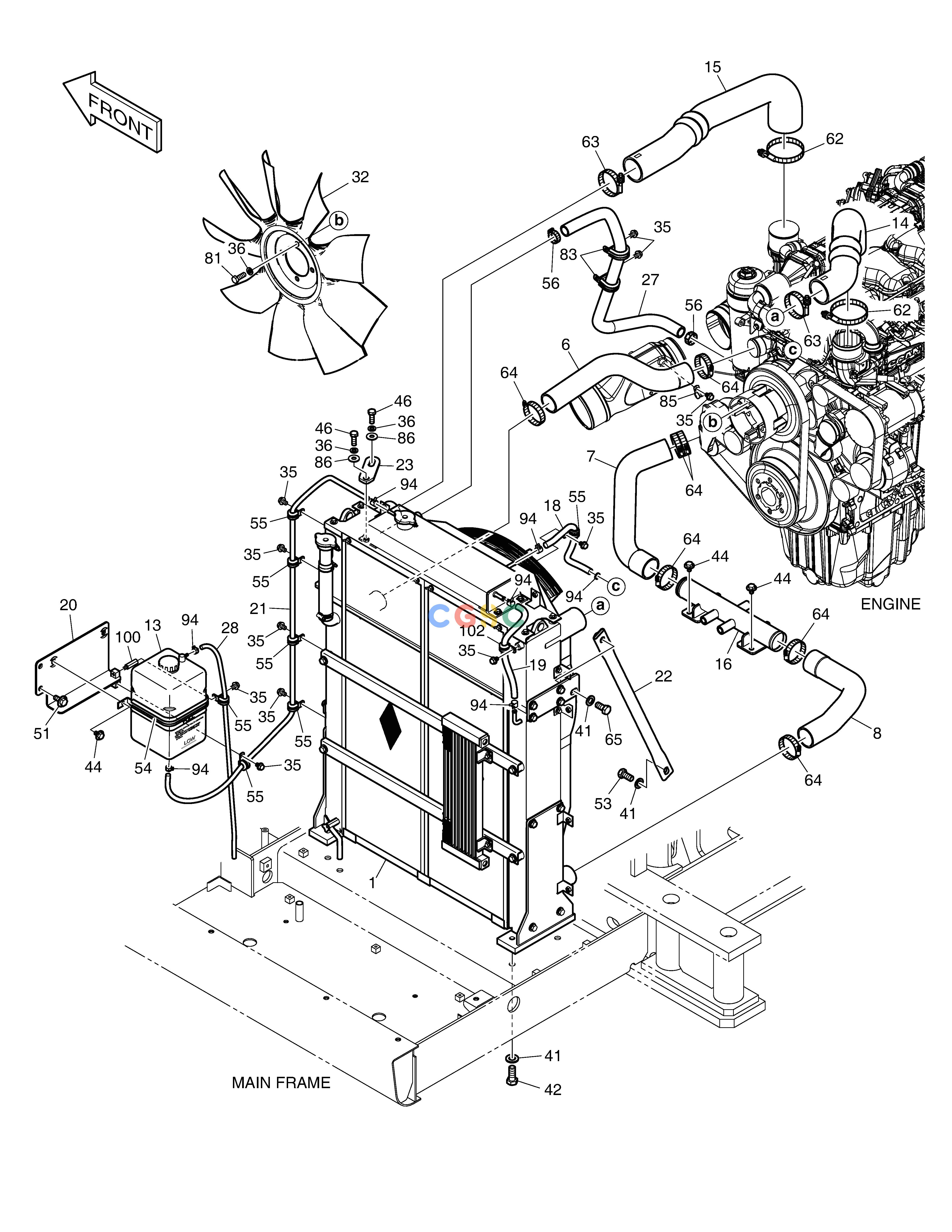 斗山零件查询RADIATOR MOUNTING DX300LC-5(S/N:1001~1057) Doosan parts catalog online