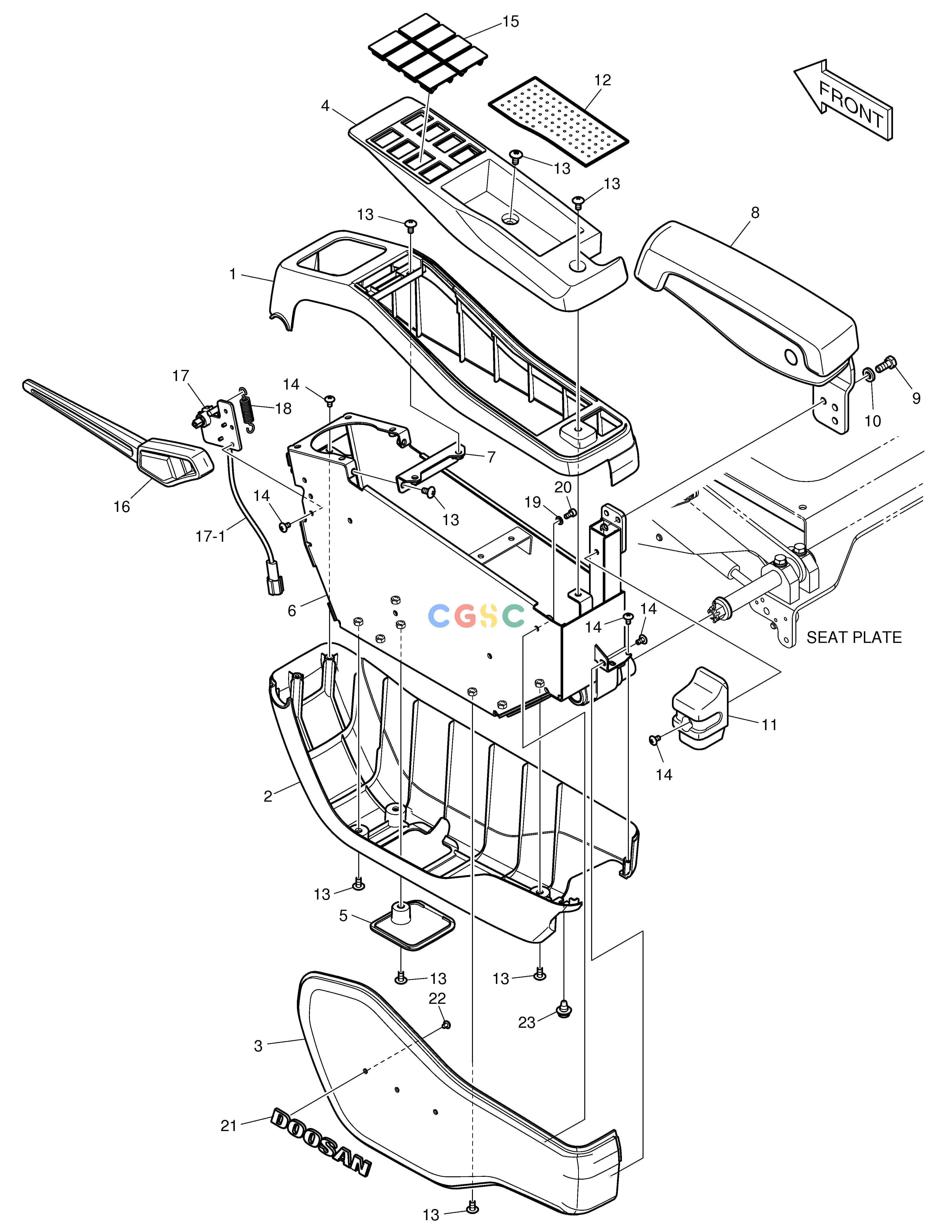 斗山零件查询CONTROL STAND - L.H. DX300LC-5(S/N:1001~1057) Doosan parts catalog online