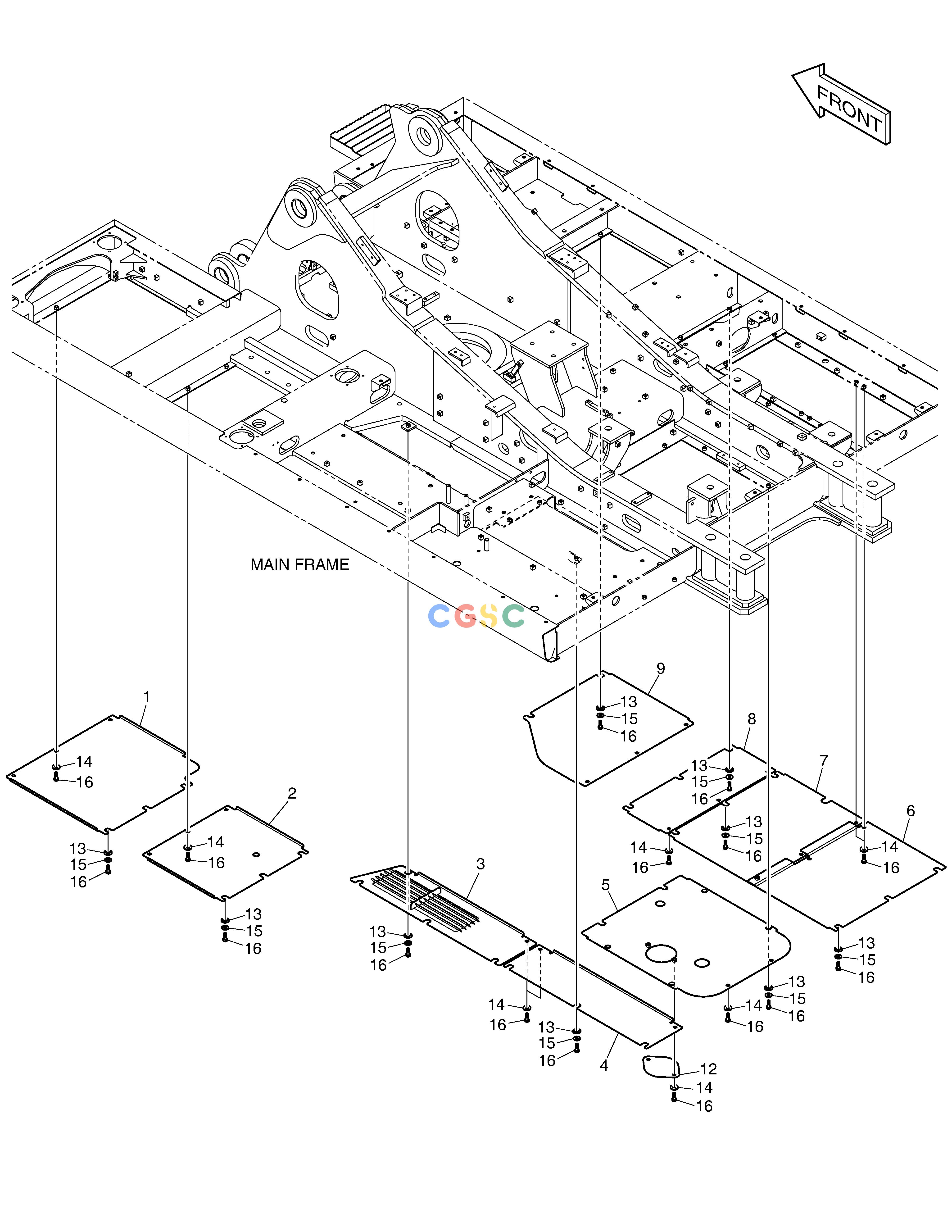 斗山零件查询UNDER COVER DX300LC-5(S/N:1001~1057) Doosan parts catalog online