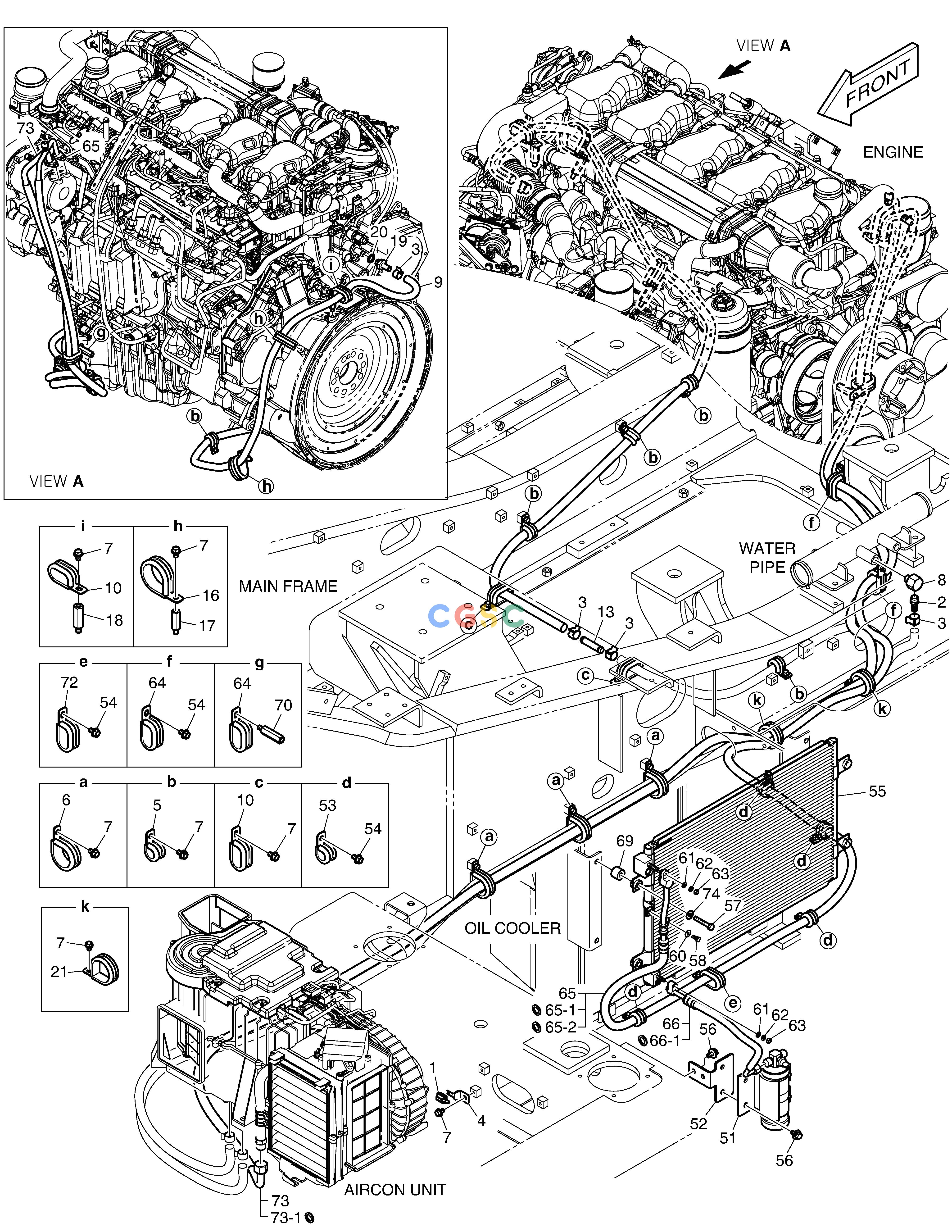 斗山零件查询AIRCONDITIONER(1) DX300LC-5(S/N:1001~1057) Doosan parts catalog online