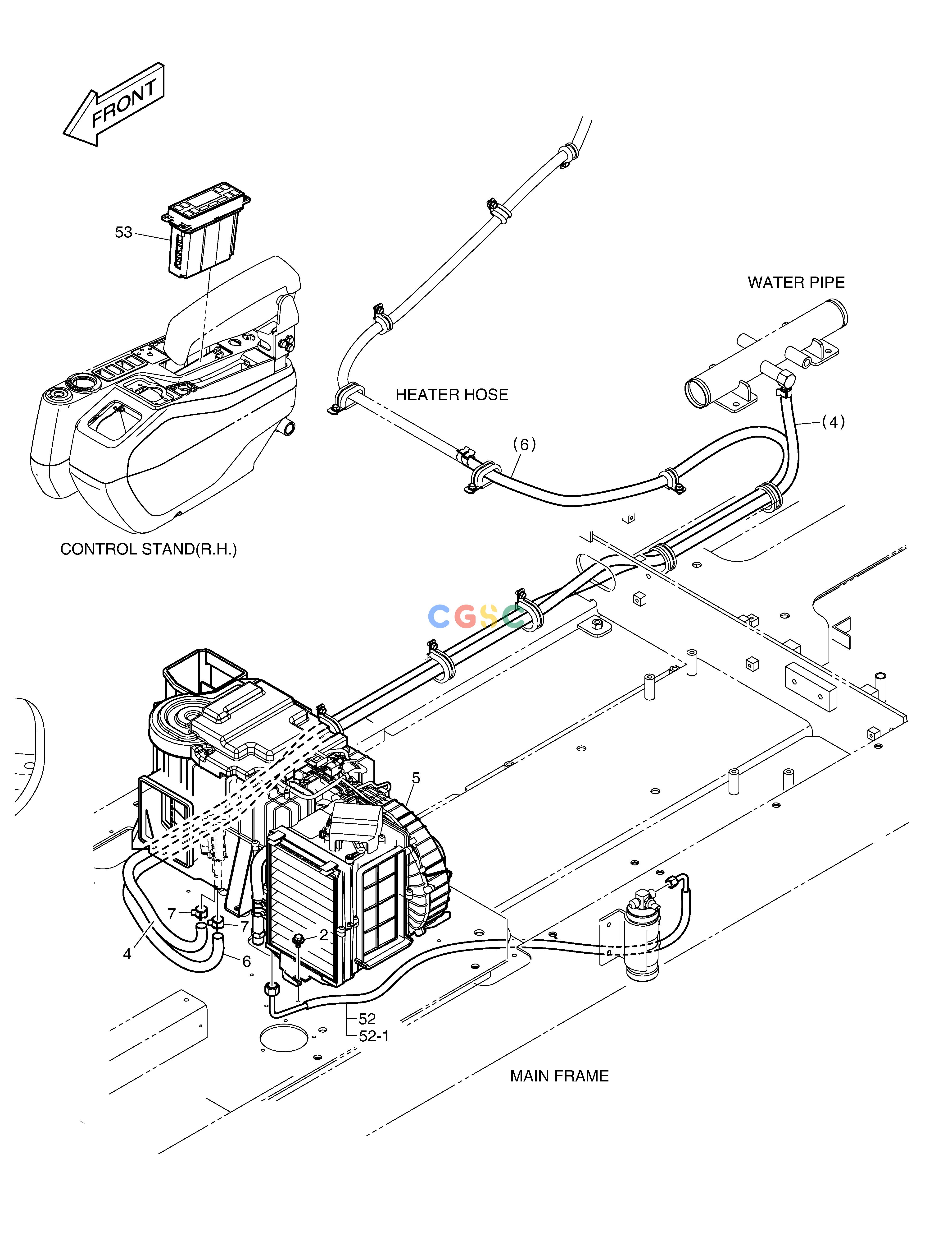 斗山零件查询AIRCONDITIONER(2) DX300LC-5(S/N:1001~1057) Doosan parts catalog online