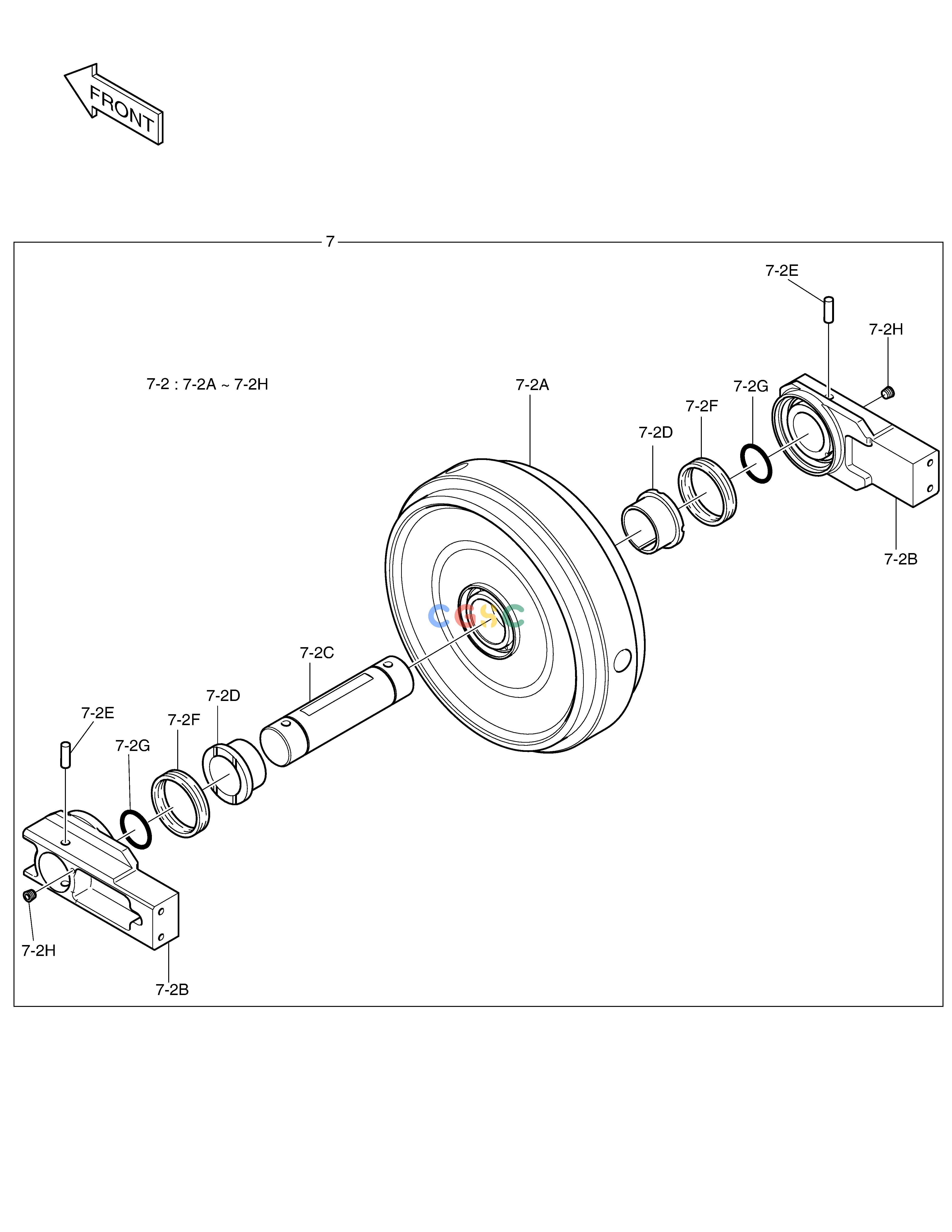 斗山零件查询IDLER DX300LC-5(S/N:1001~1057) Doosan parts catalog online