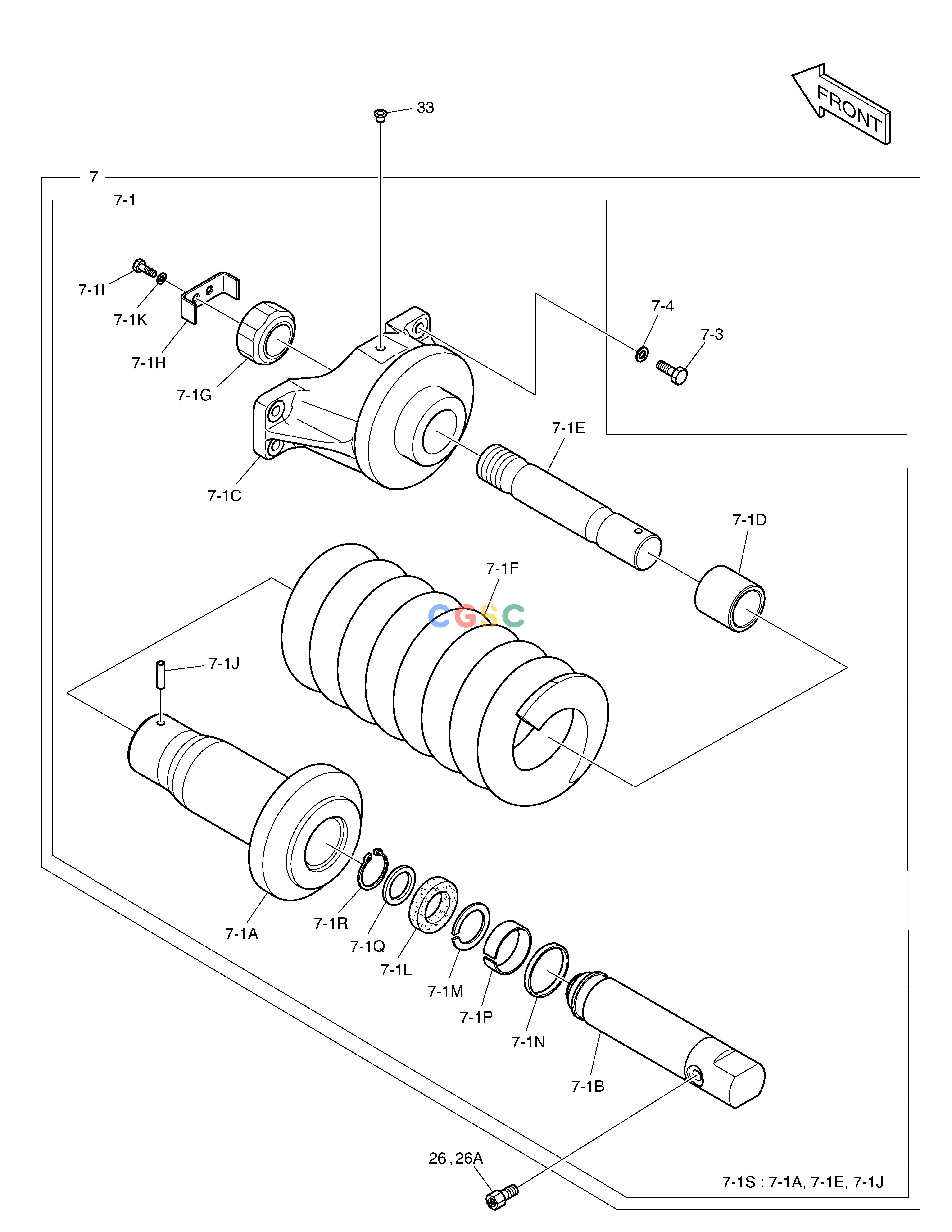 斗山零件查询TRACK SPRING DX300LC-5(S/N:1001~1057) Doosan parts catalog online