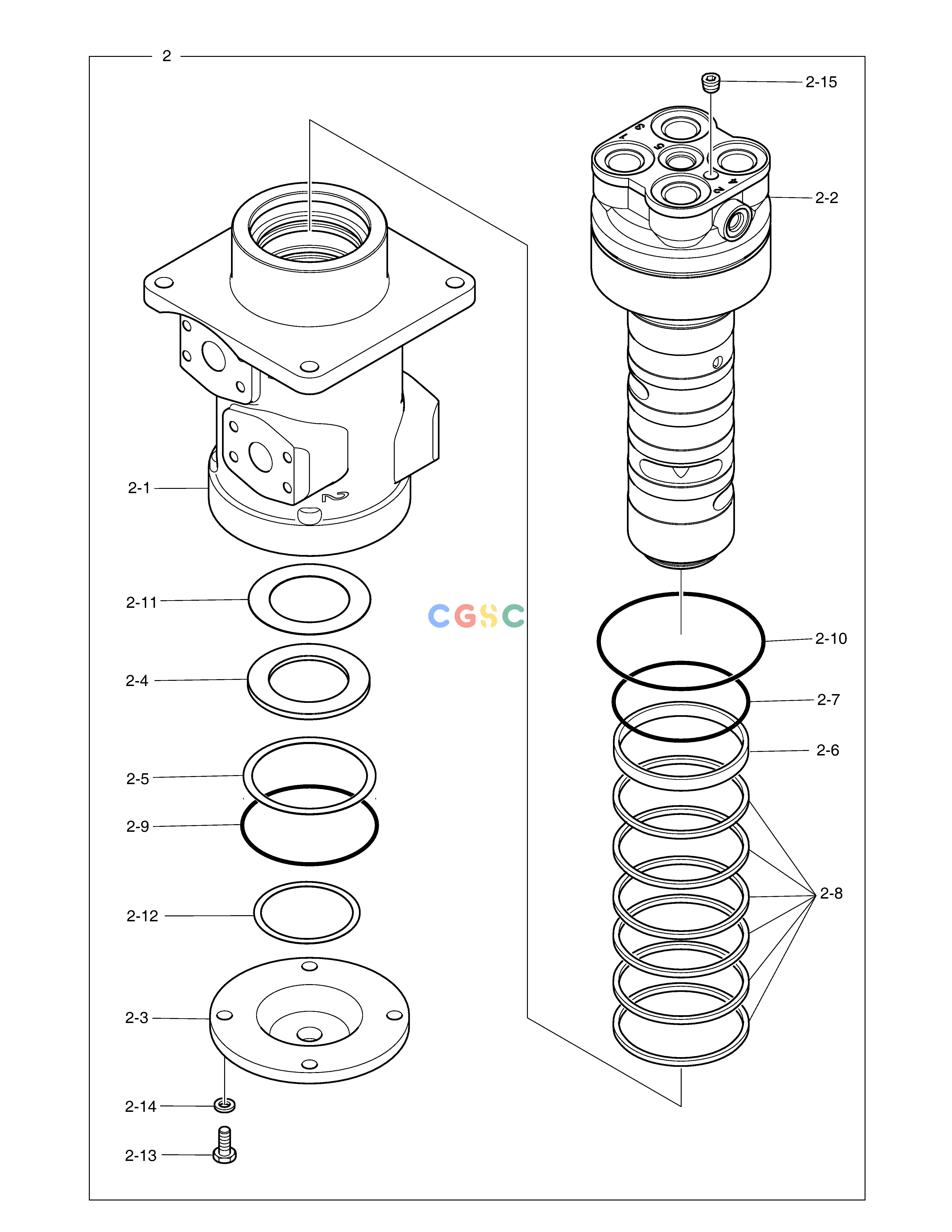 斗山零件查询CENTER JOINT DX300LC-5(S/N:1001~1057) Doosan parts catalog online