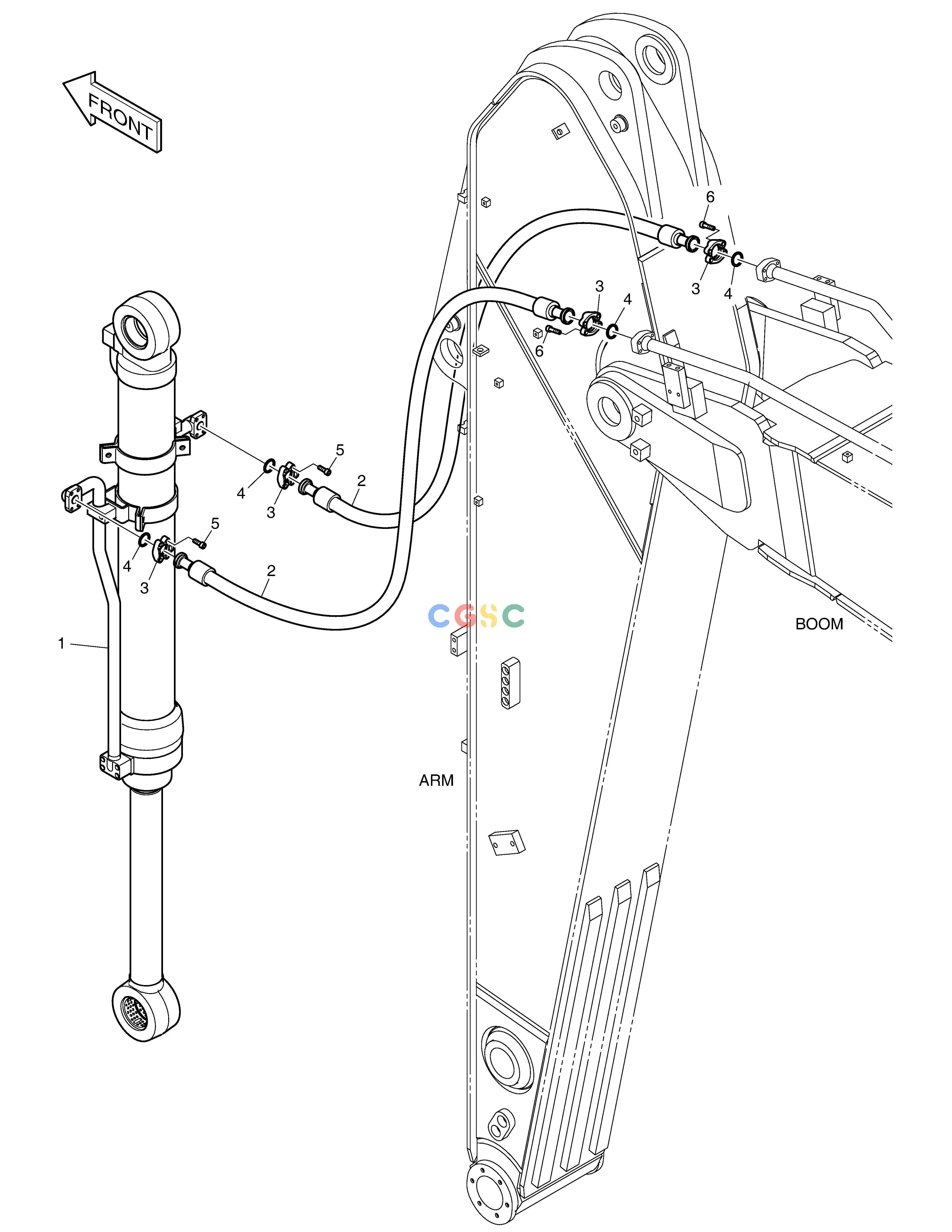 斗山零件查询ARM PIPING - ARM 3.1m DX300LC-5(S/N:1001~1057) Doosan parts catalog online