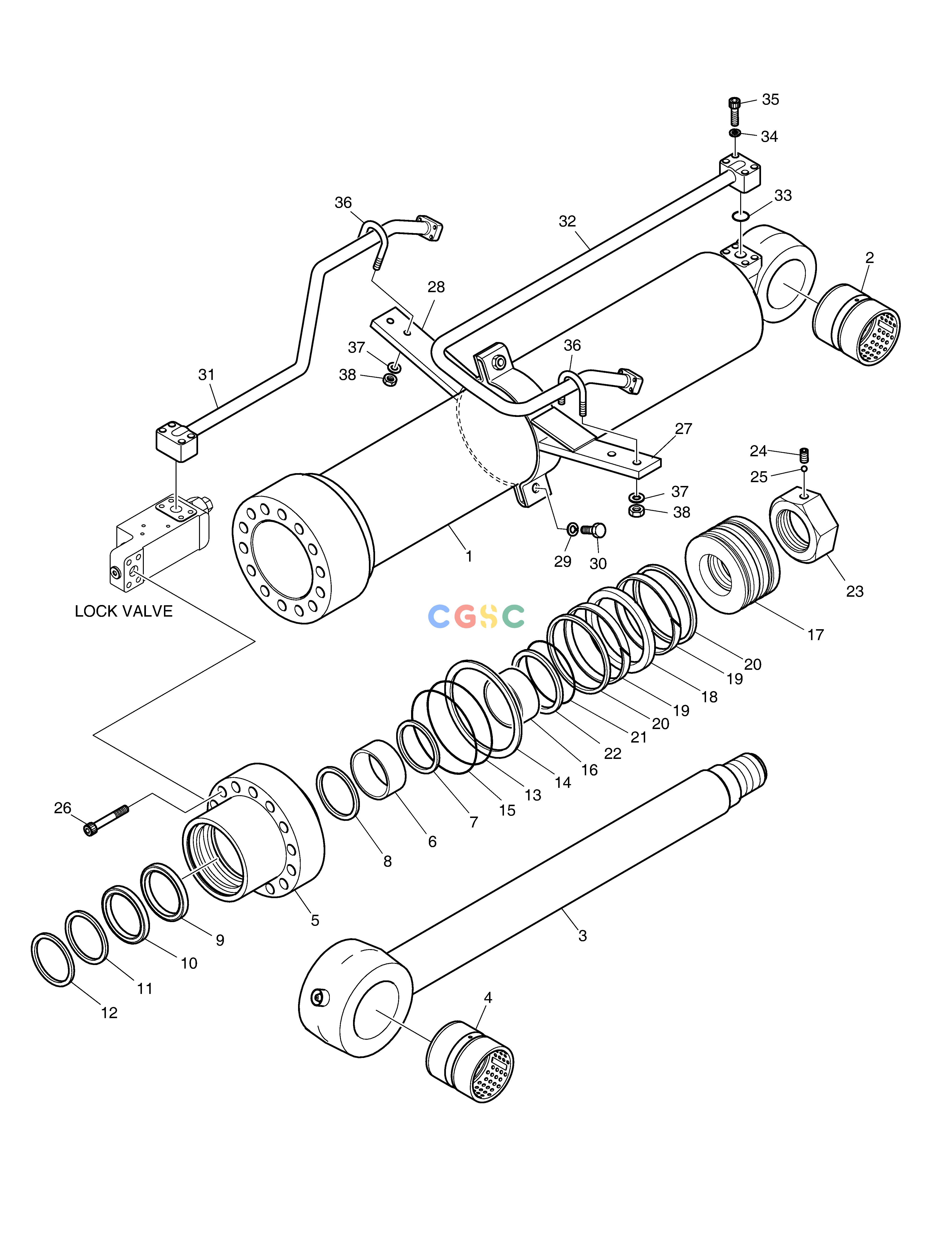 斗山零件查询ARTI BOOM CYLINDER - LOCK VALVE DX300LC-5(S/N:1001~1057) Doosan parts catalog online