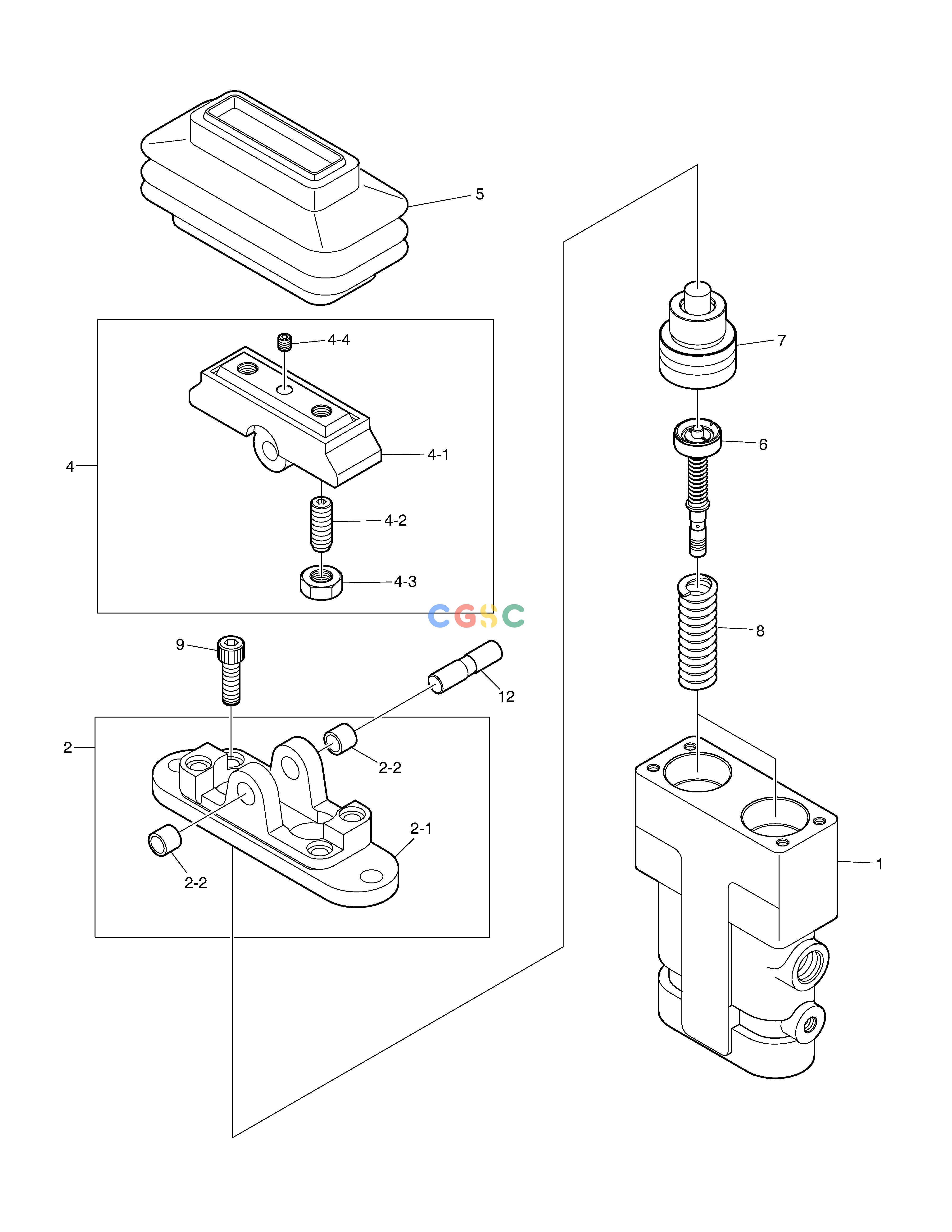 斗山零件查询PEDAL VALVE - ONE PEDAL DX300LC-5(S/N:1001~1057) Doosan parts catalog online