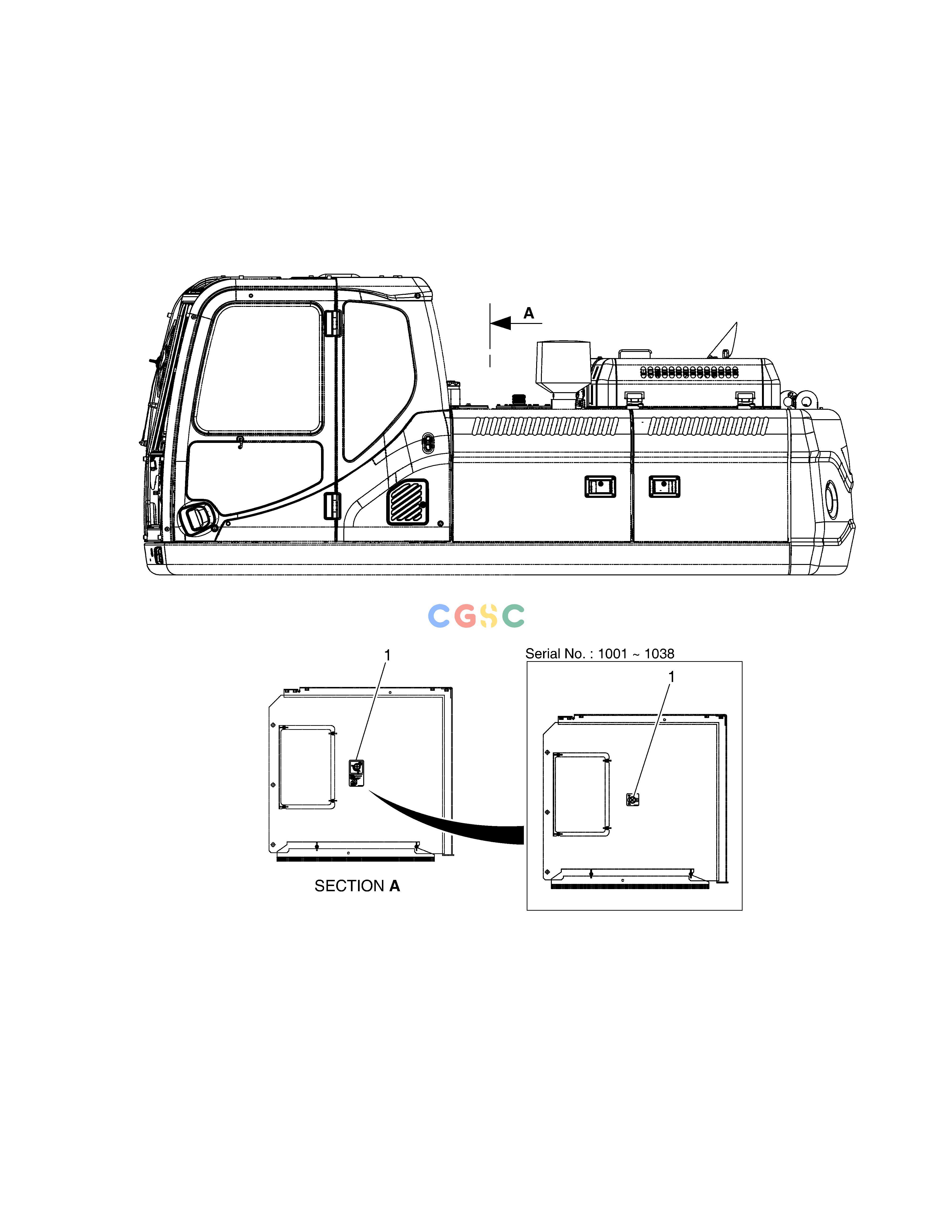 斗山零件查询DECAL - PATTERN CHANGE DX300LC-5(S/N:1001~1057) Doosan parts catalog online