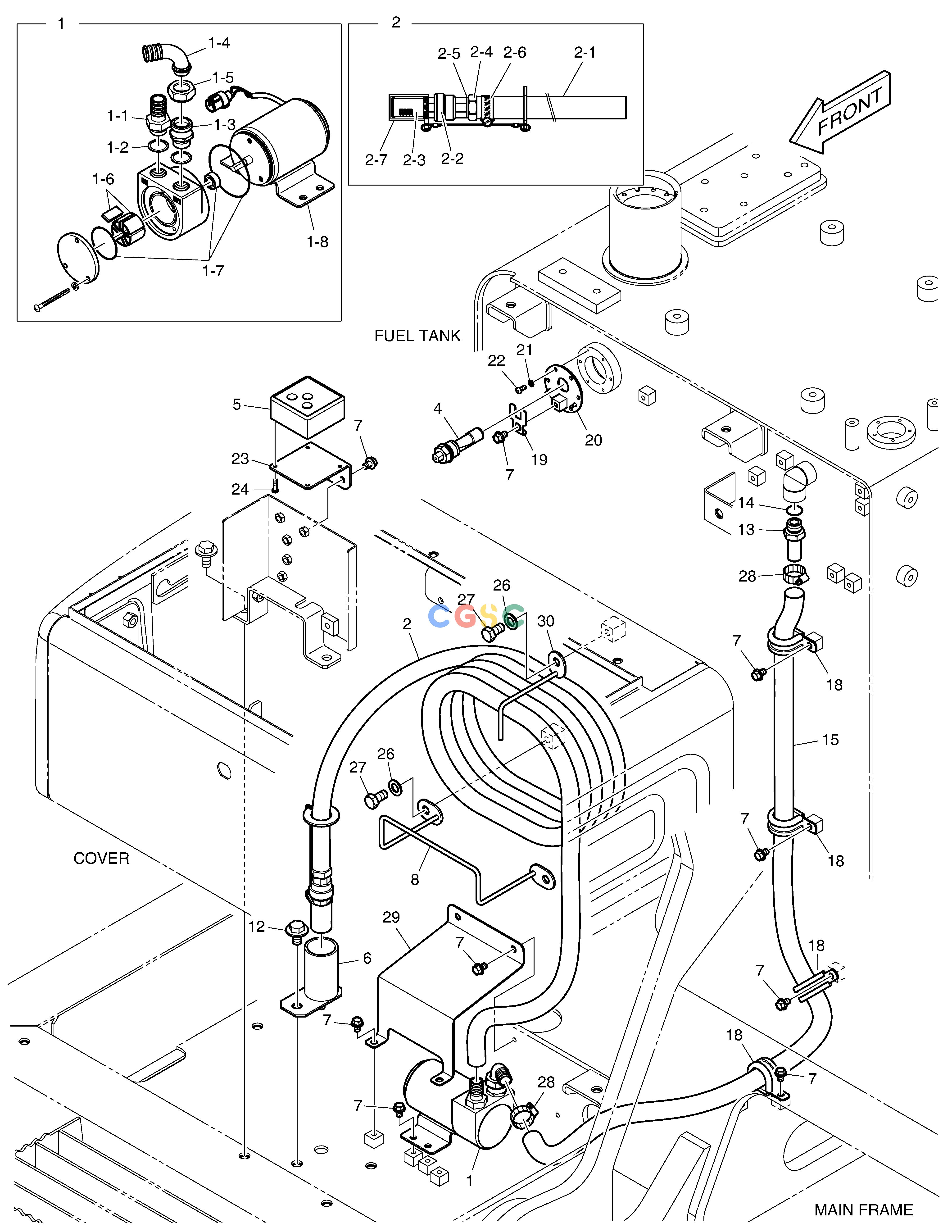斗山零件查询FUEL FILLER PUMP DX300LC-5(S/N:1001~1057) Doosan parts catalog online