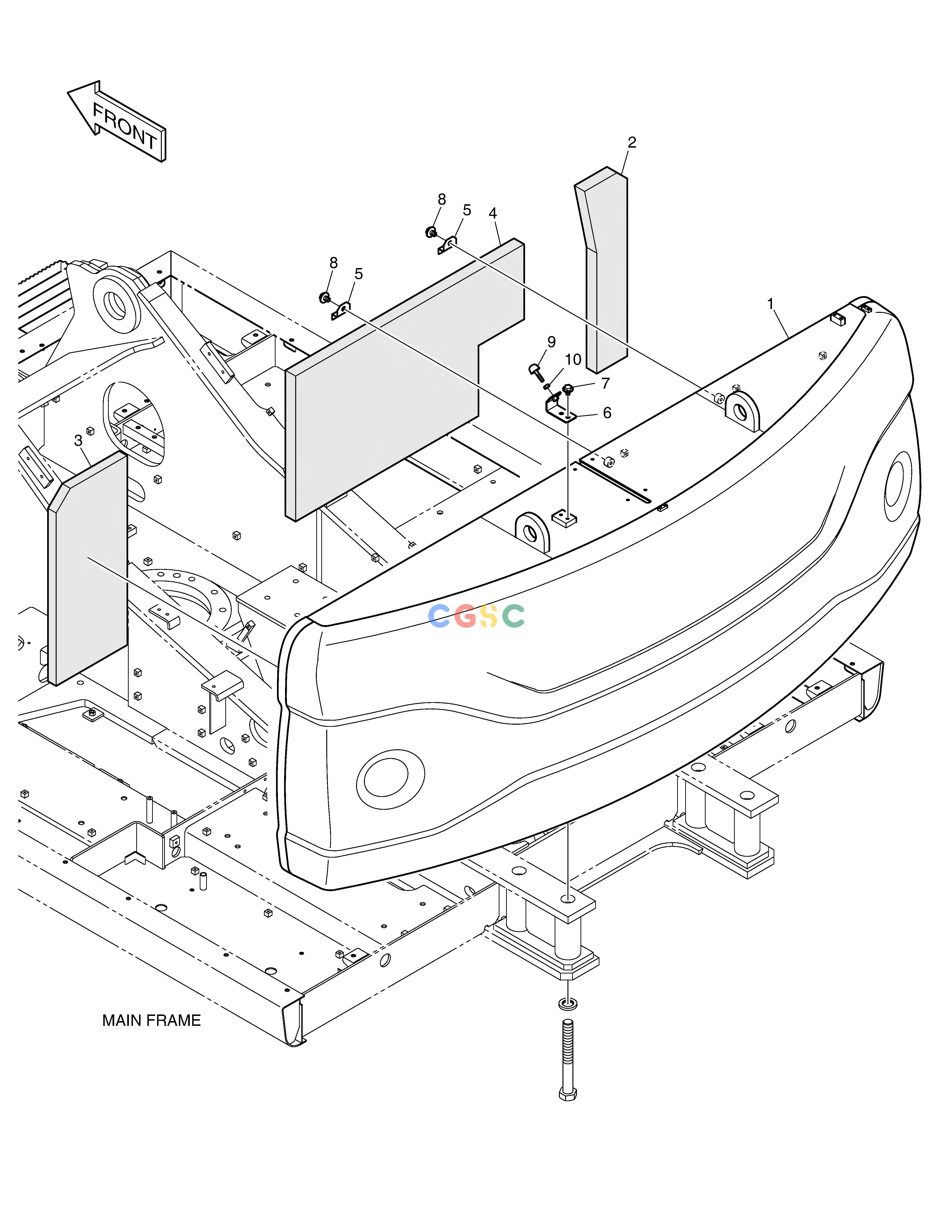 斗山零件查询COUNTER WEIGHT - 5.9TON DX300LC-5(S/N:1001~1057) Doosan parts catalog online