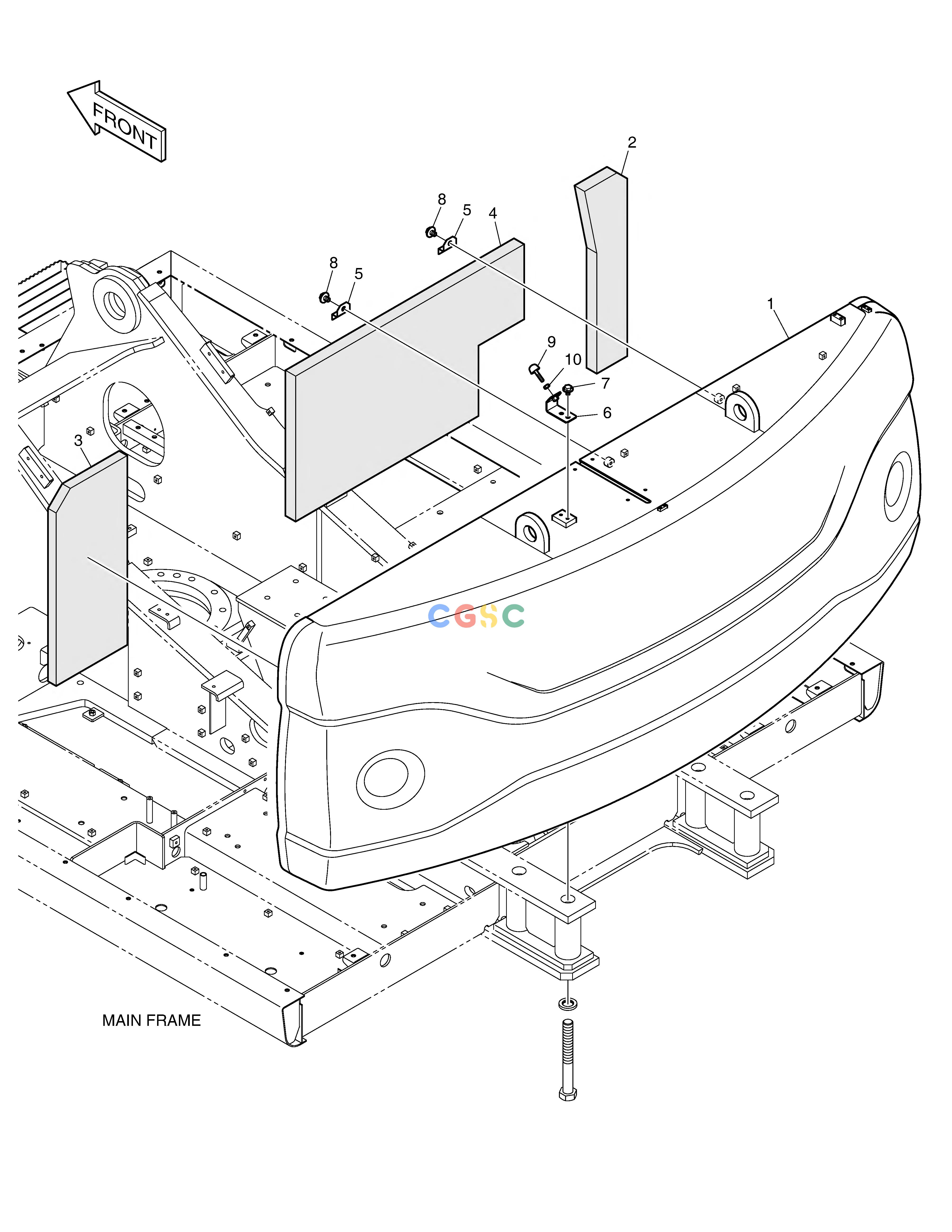 斗山零件查询COUNTER WEIGHT - 6.3TON DX300LC-5(S/N:1001~1057) Doosan parts catalog online