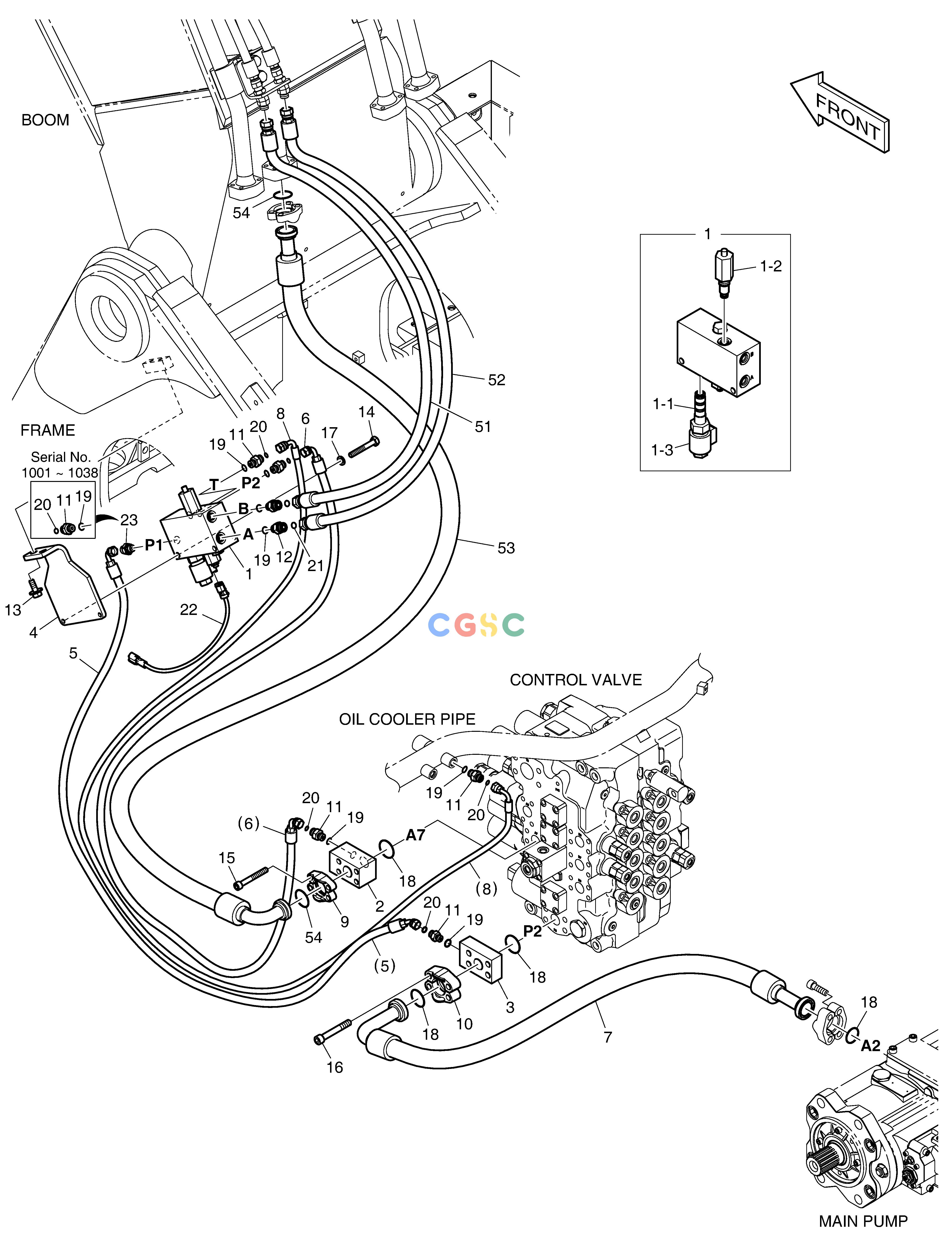 斗山零件查询MAIN PIPING - QUICK FIT DX300LC-5(S/N:1001~1057) Doosan parts catalog online