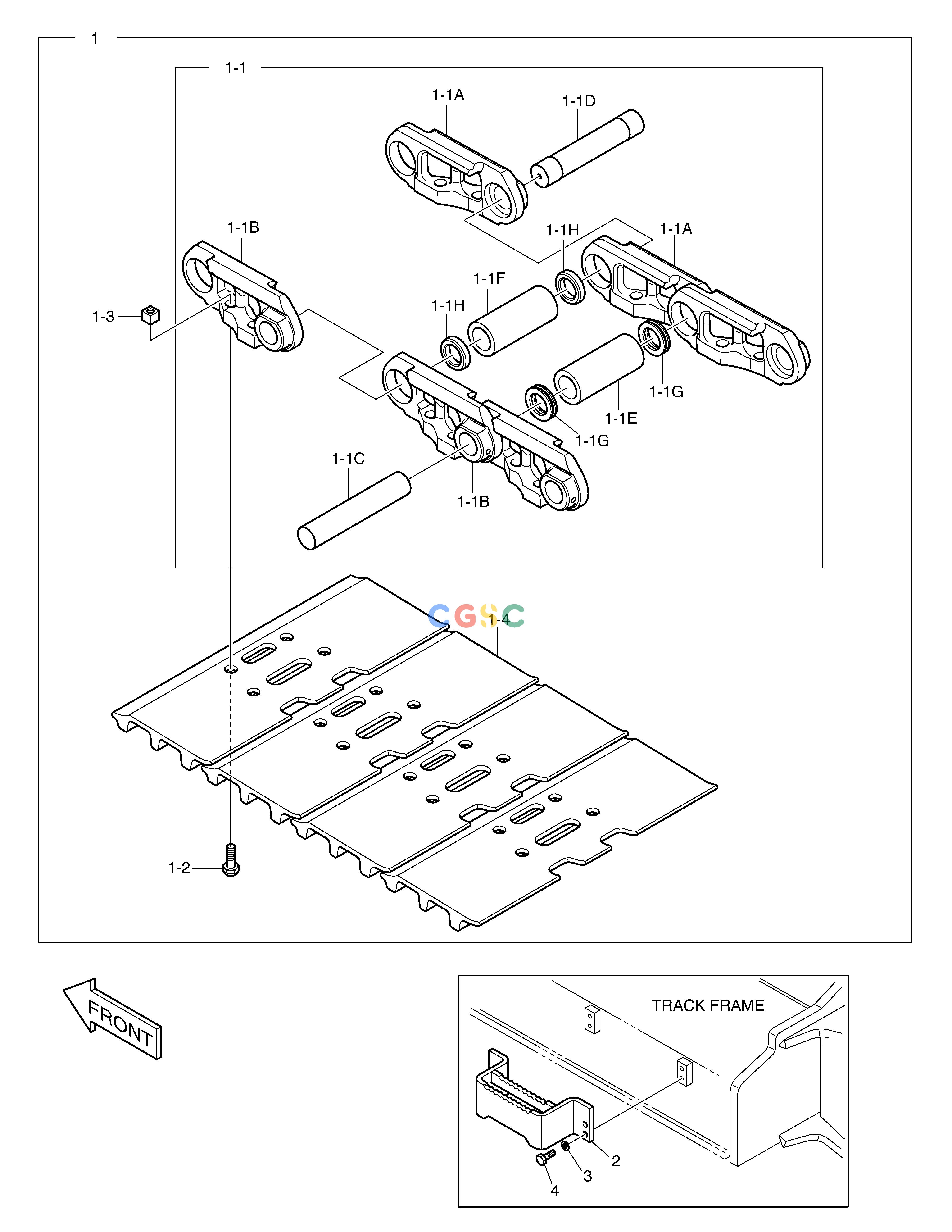 斗山零件查询TRACK SHOE ASS'Y - 700G DX300LC-5(S/N:1001~1057) Doosan parts catalog online