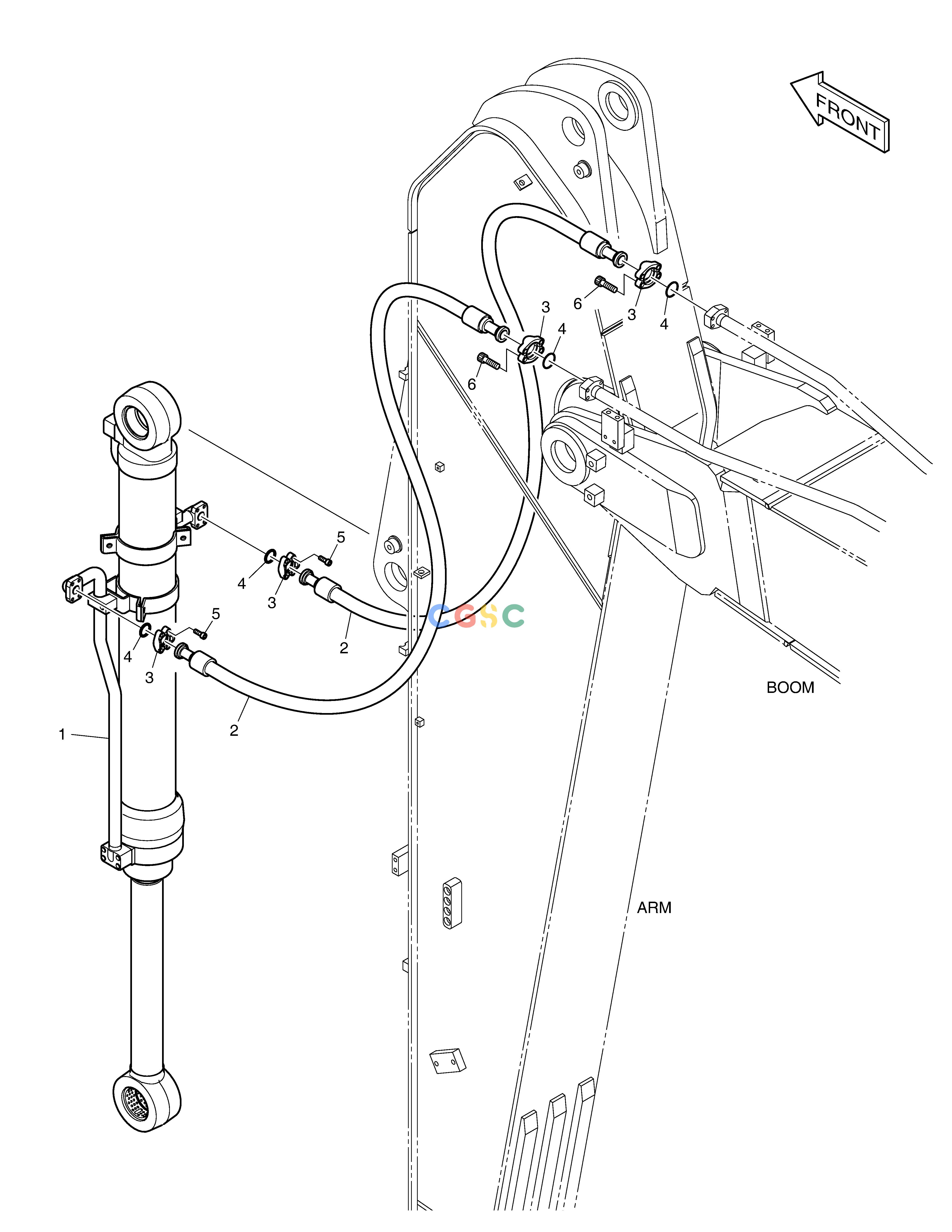 斗山零件查询ARM PIPING - ARM 3.75m DX300LC-5(S/N:1001~1057) Doosan parts catalog online