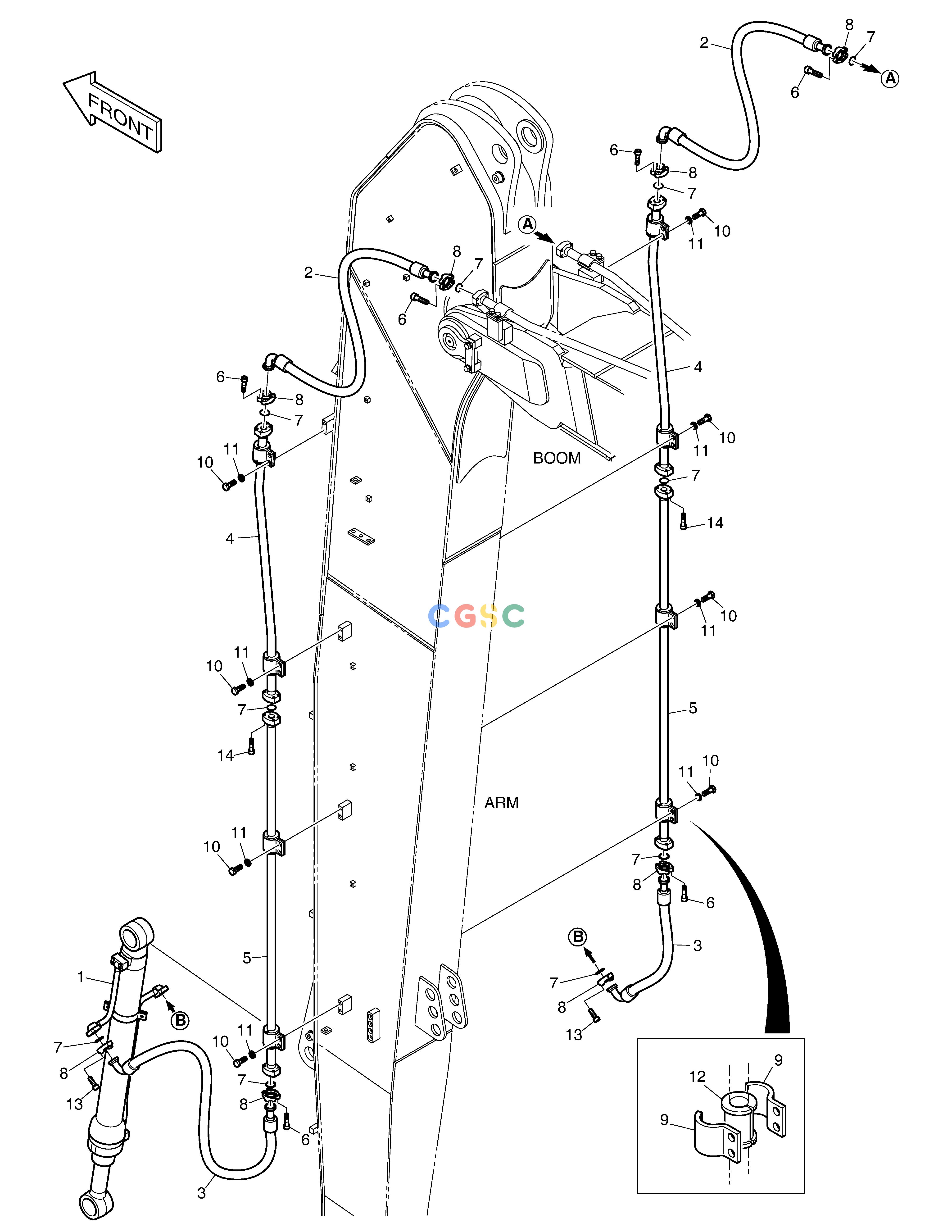 斗山零件查询ARM PIPING - ARM 7m DX300LC-5(S/N:1001~1057) Doosan parts catalog online