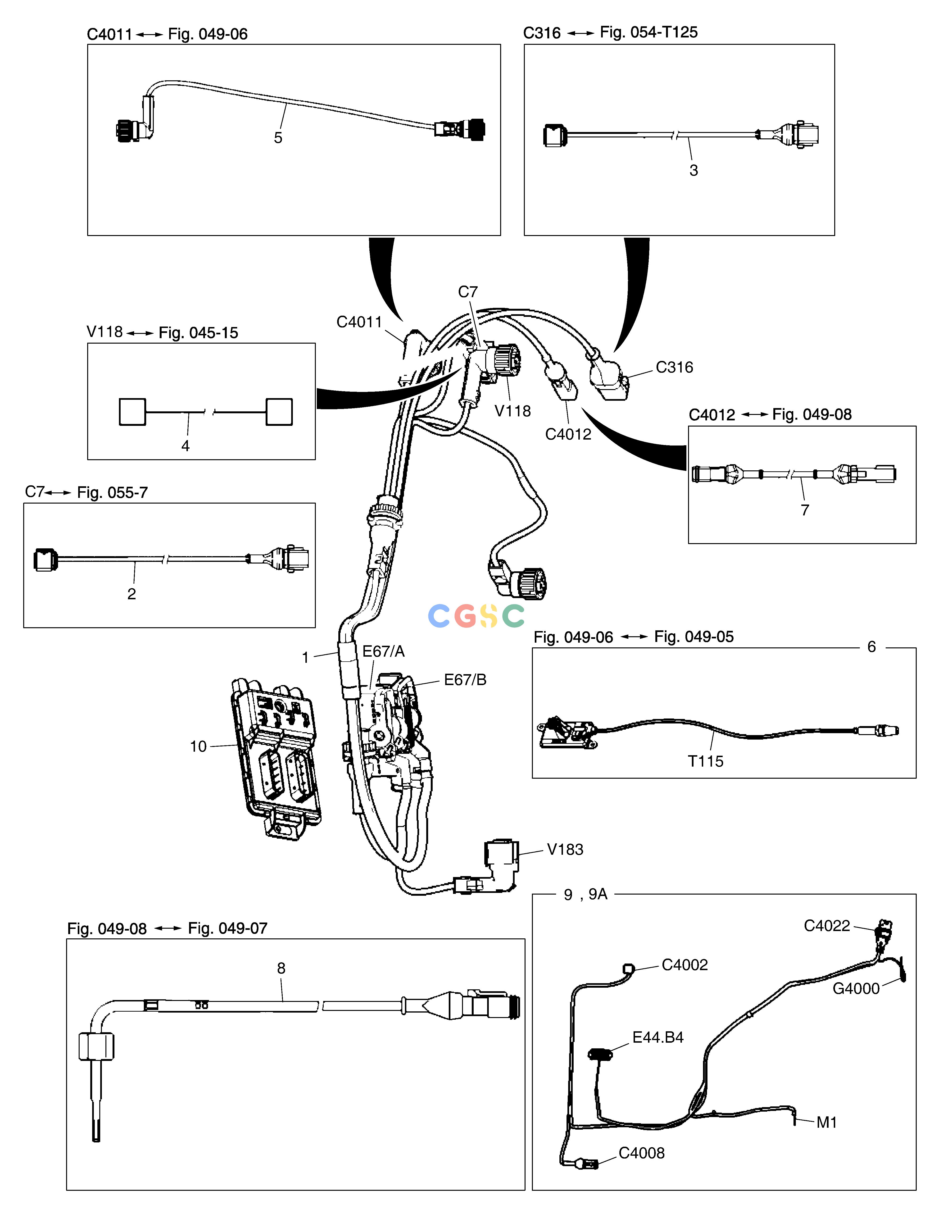 斗山零件查询WIRE HARNESS DX340LC-5 / DX350LC-5(S/N:10001~10049) Doosan parts catalog online