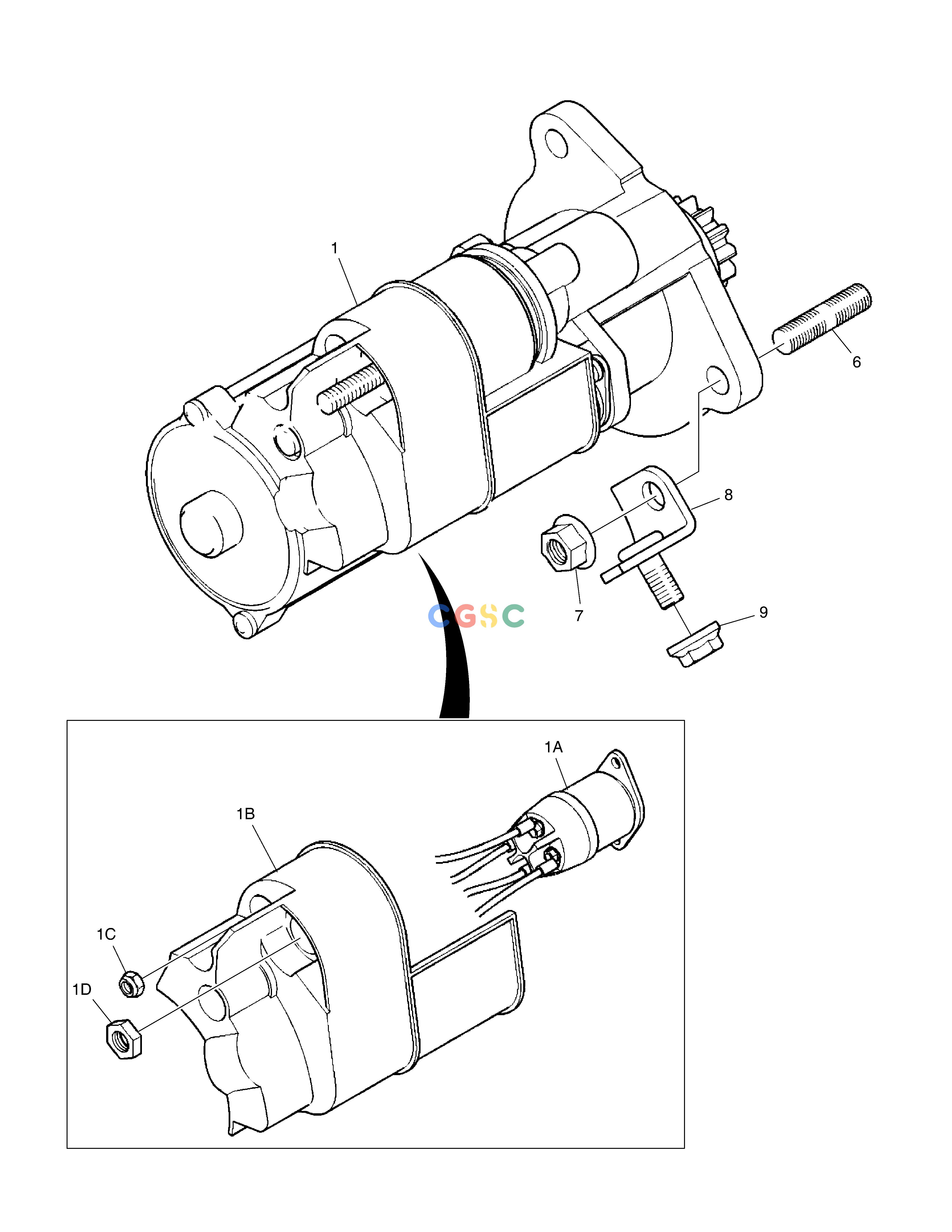 斗山零件查询STARTER DX340LC-5 / DX350LC-5(S/N:10001~10049) Doosan parts catalog online