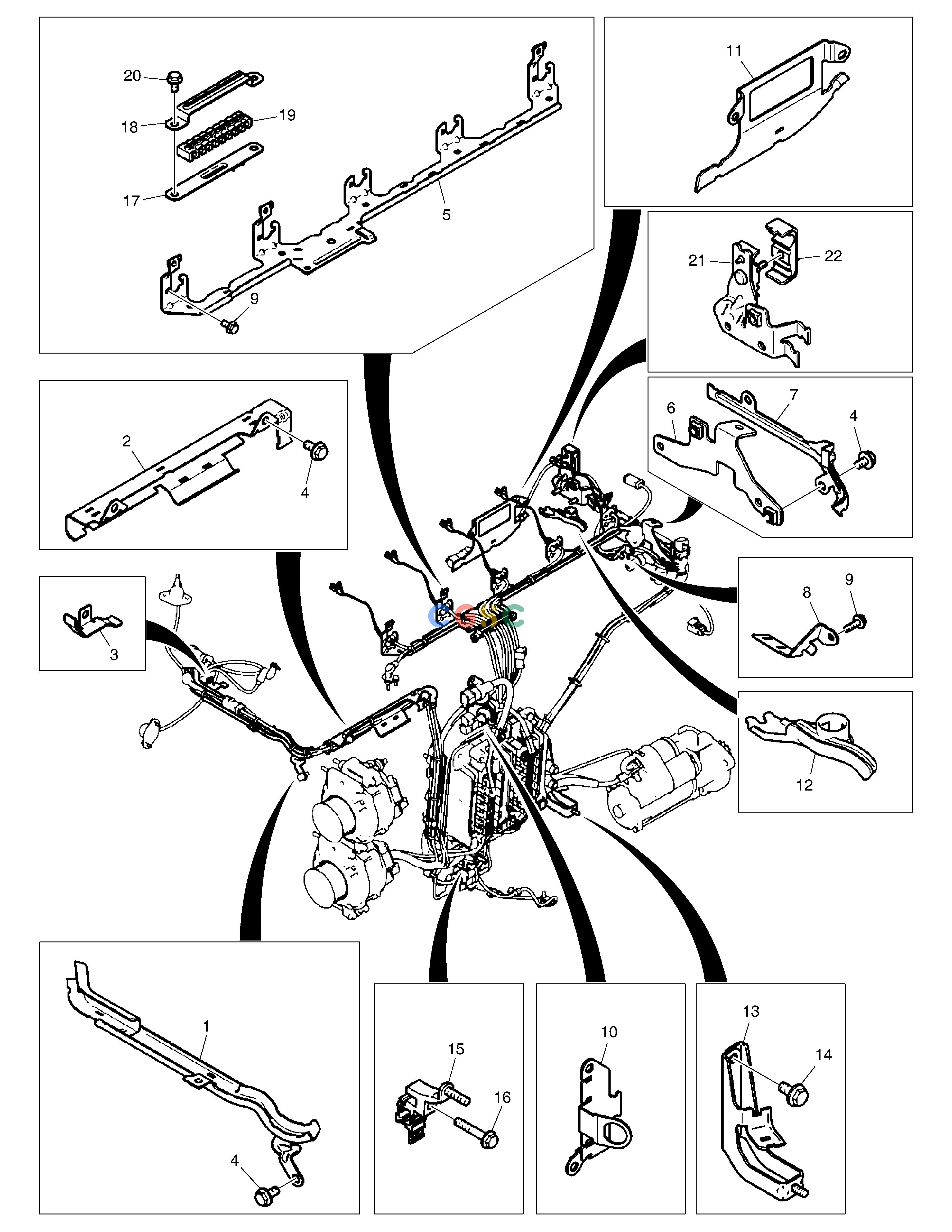 斗山零件查询CABLE ROUTING DX340LC-5 / DX350LC-5(S/N:10001~10049) Doosan parts catalog online