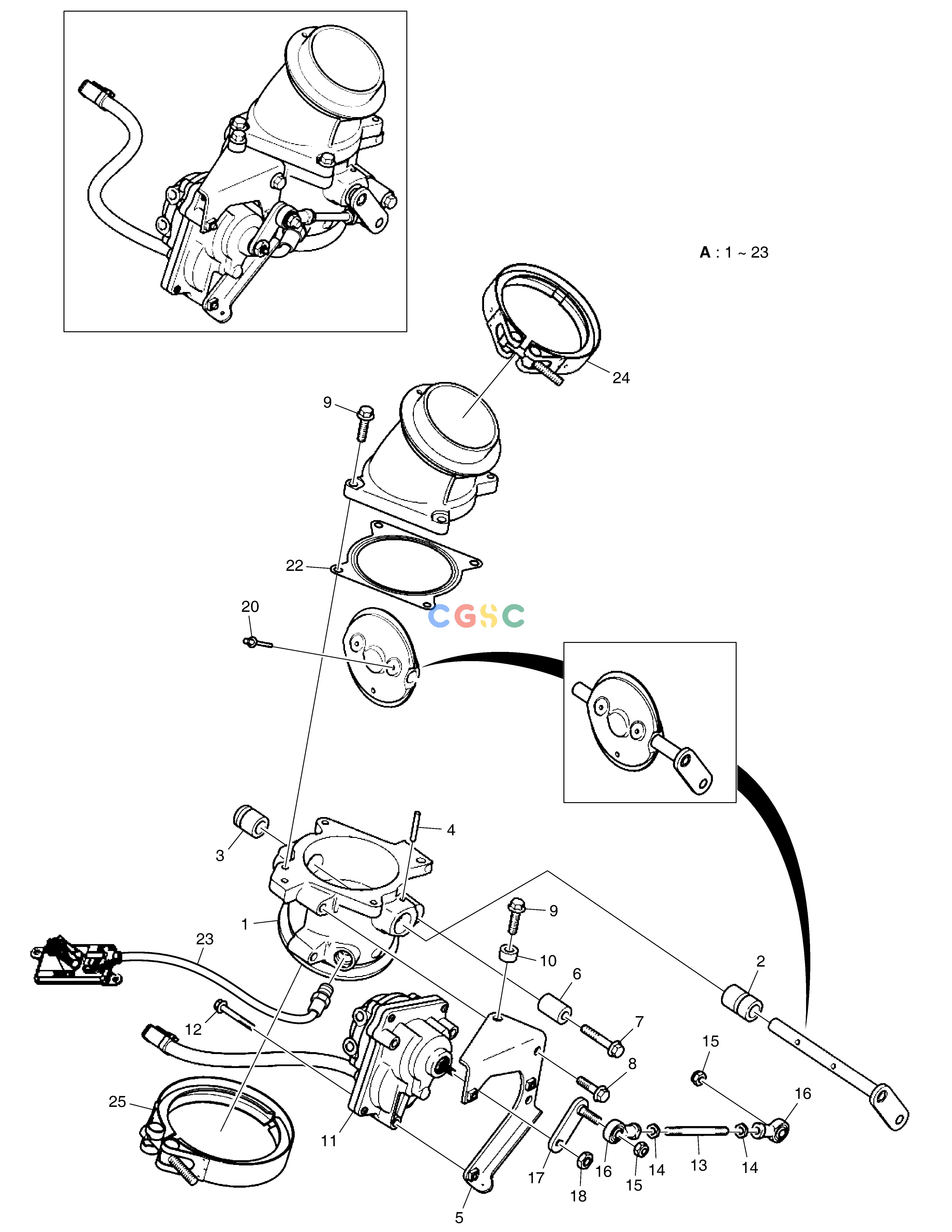 斗山零件查询EXHAUST BRAKE SYSTEM DX340LC-5 / DX350LC-5(S/N:10001~10049) Doosan parts catalog online