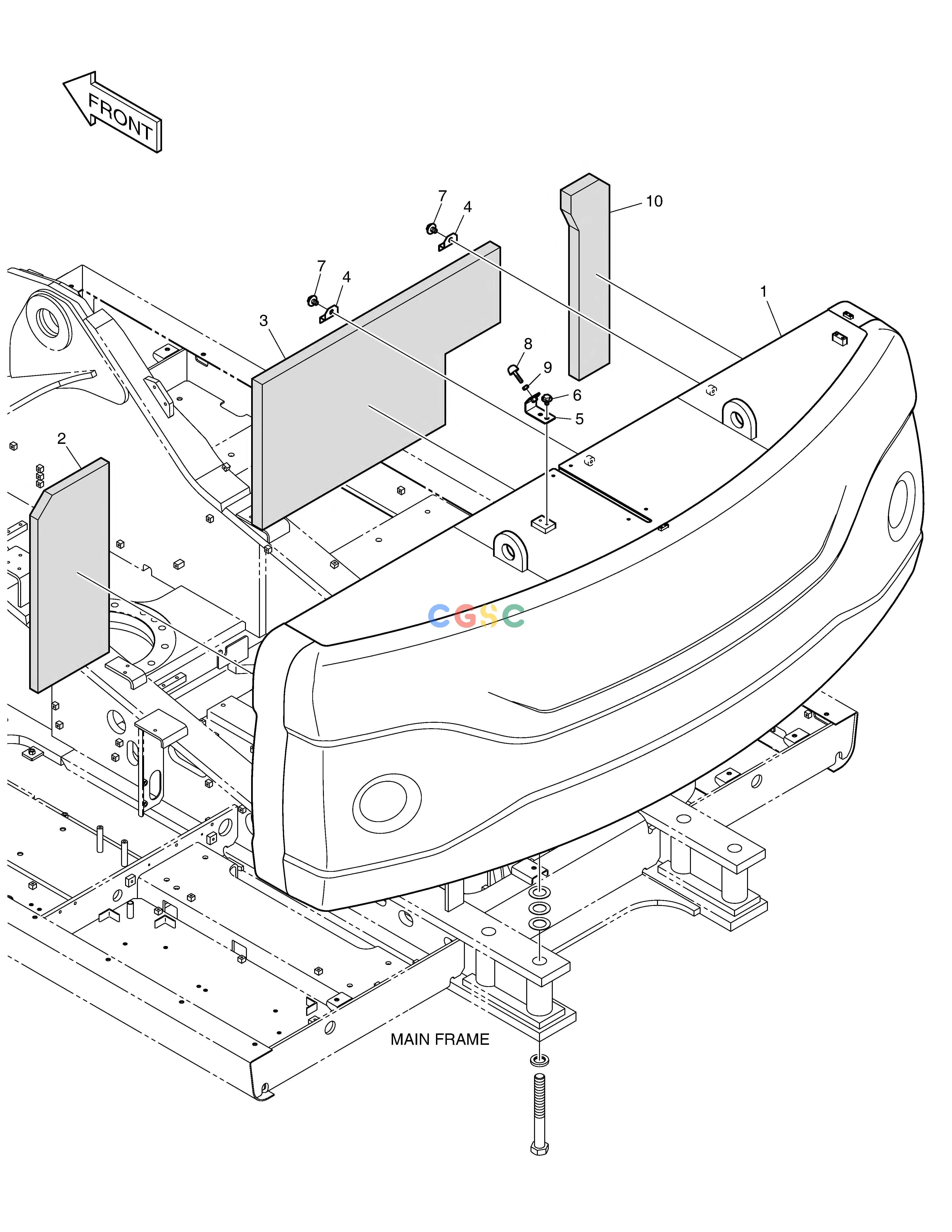 斗山零件查询COUNTER WEIGHT - 7.1TON(WITH FOAM) DX340LC-5 / DX350LC-5(S/N:10001~10049) Doosan parts catalog online