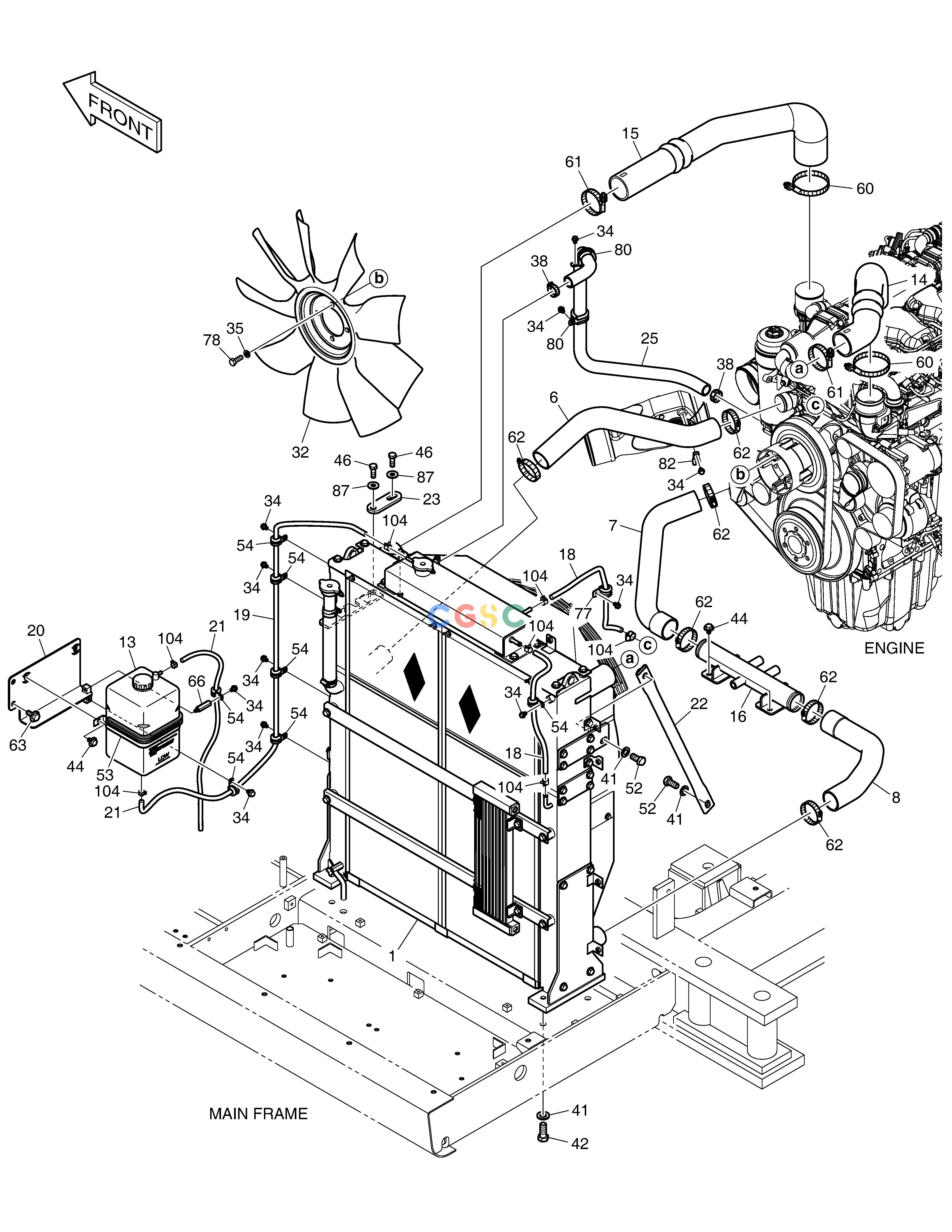 斗山零件查询RADIATOR MOUNTING DX340LC-5 / DX350LC-5(S/N:10001~10049) Doosan parts catalog online