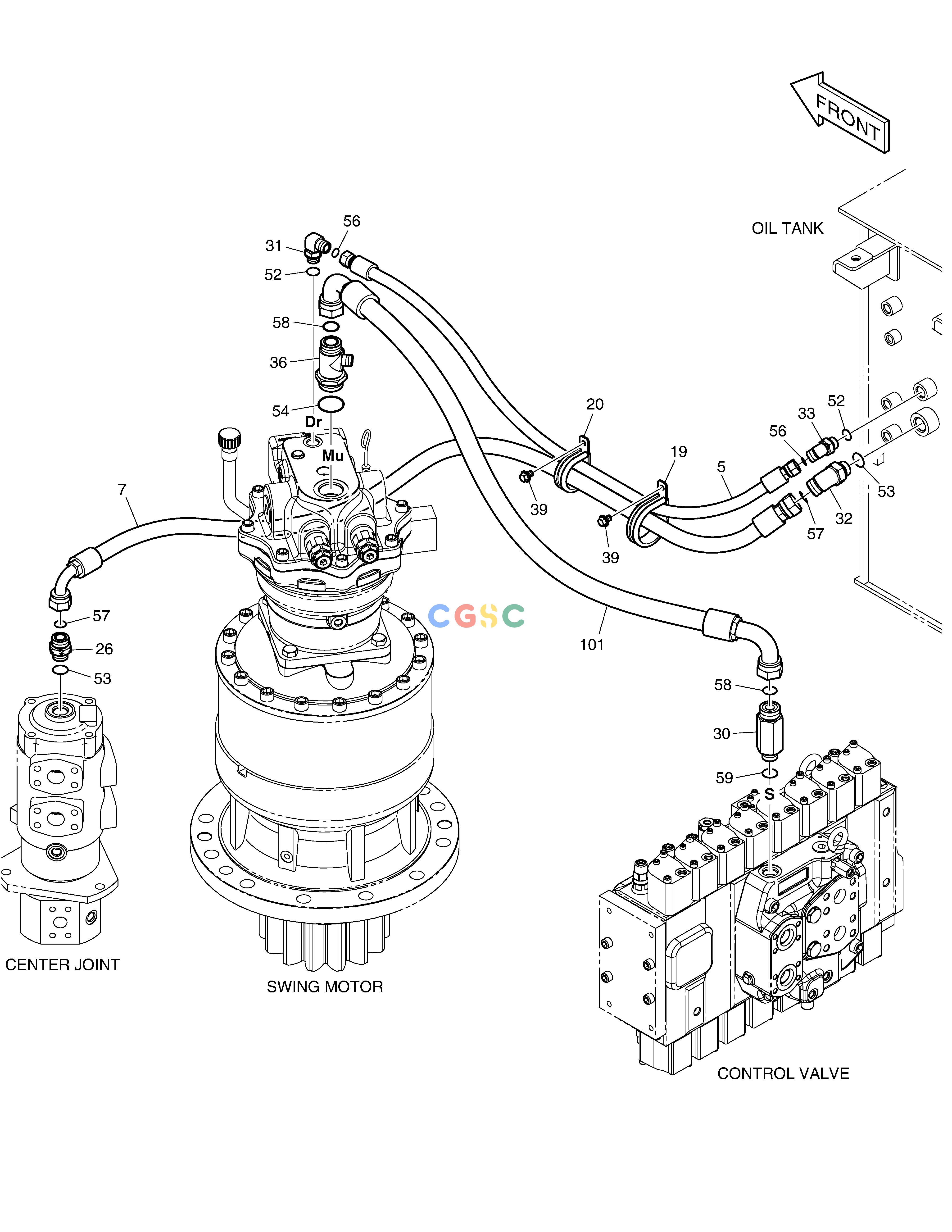 斗山零件查询OIL COOLER PIPING(3) DX340LC-5 / DX350LC-5(S/N:10001~10049) Doosan parts catalog online